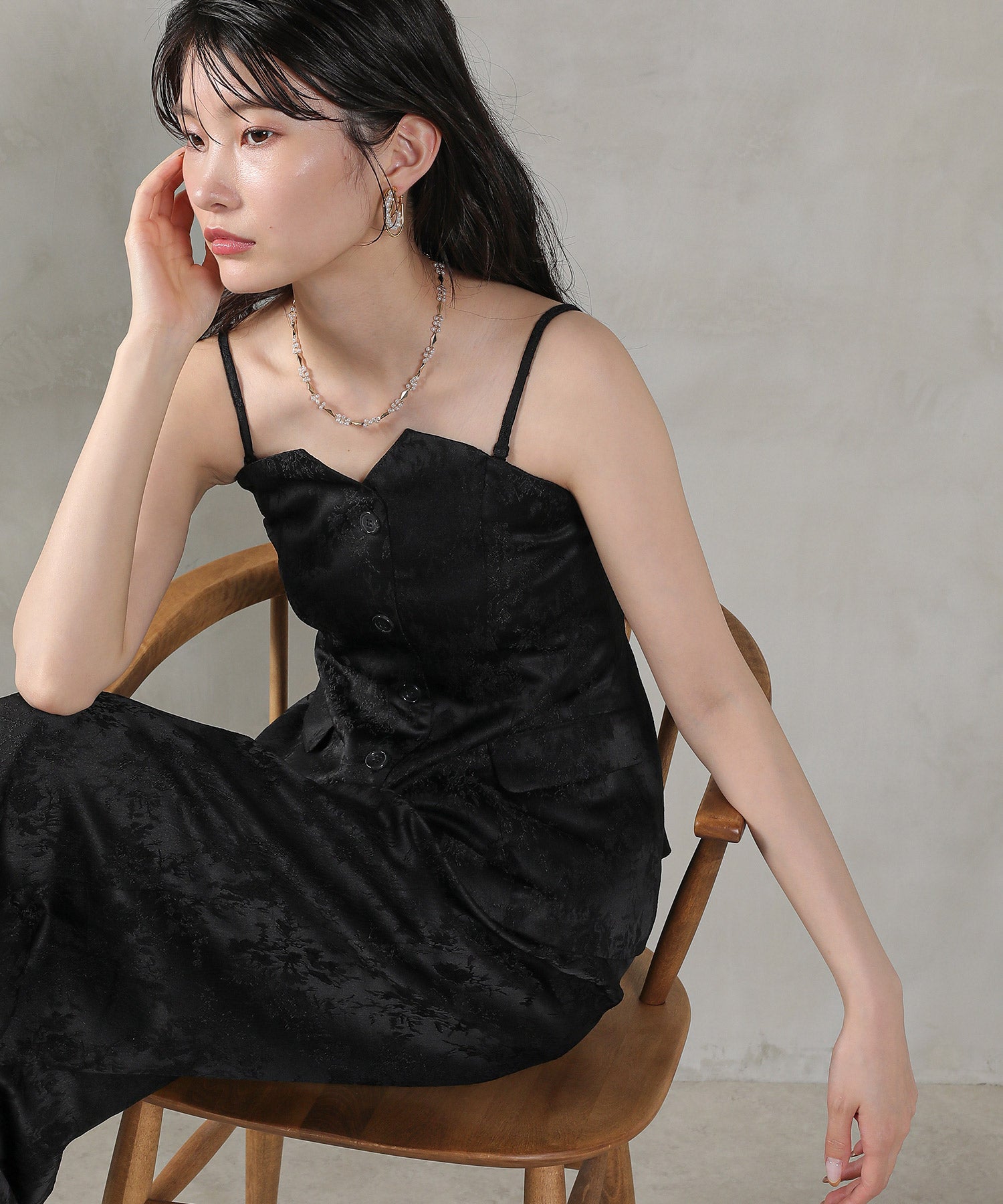 ジャガード セットアップ ヴィンテージライク パンツドレス