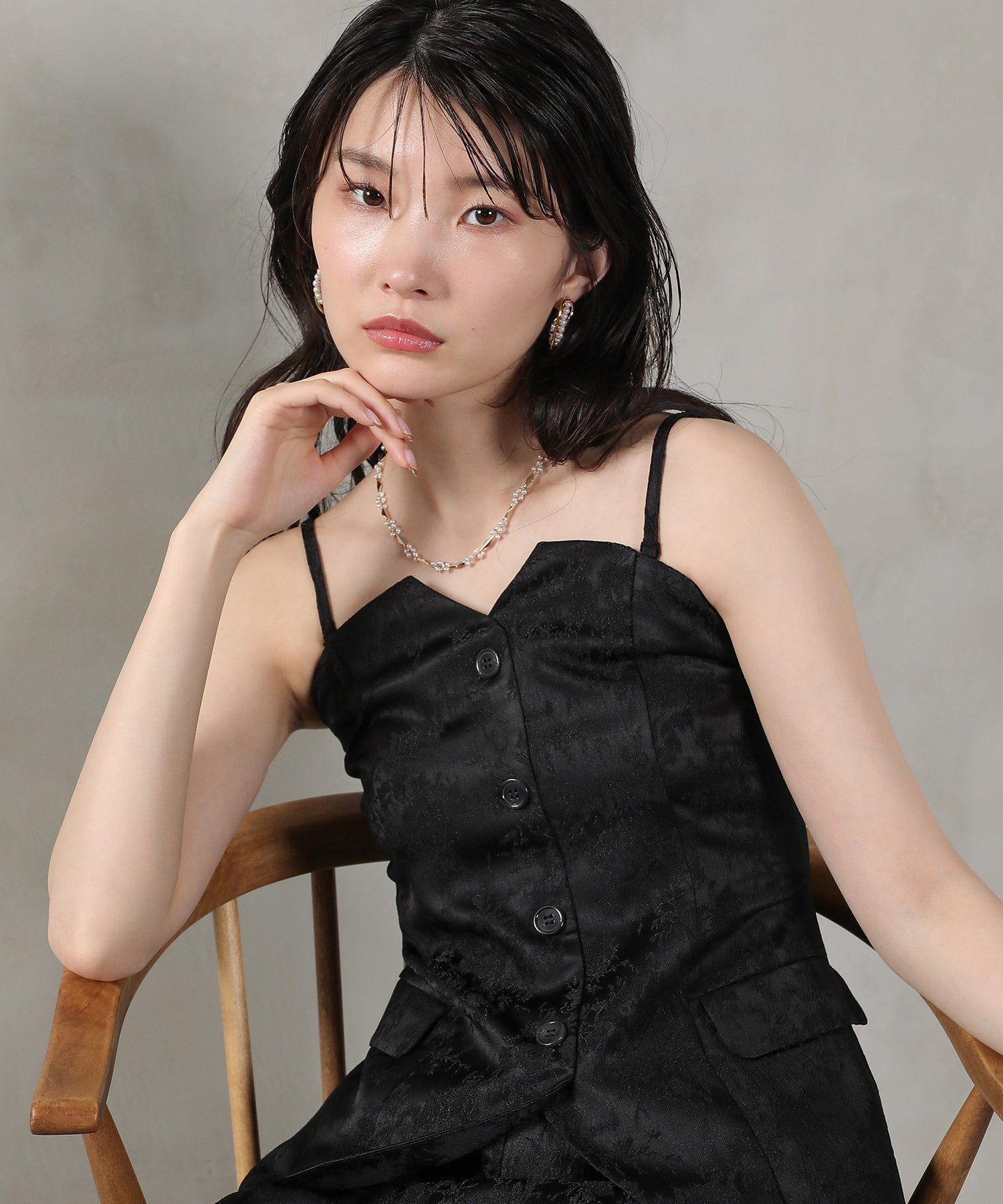 ジャガード セットアップ ヴィンテージライク パンツドレス