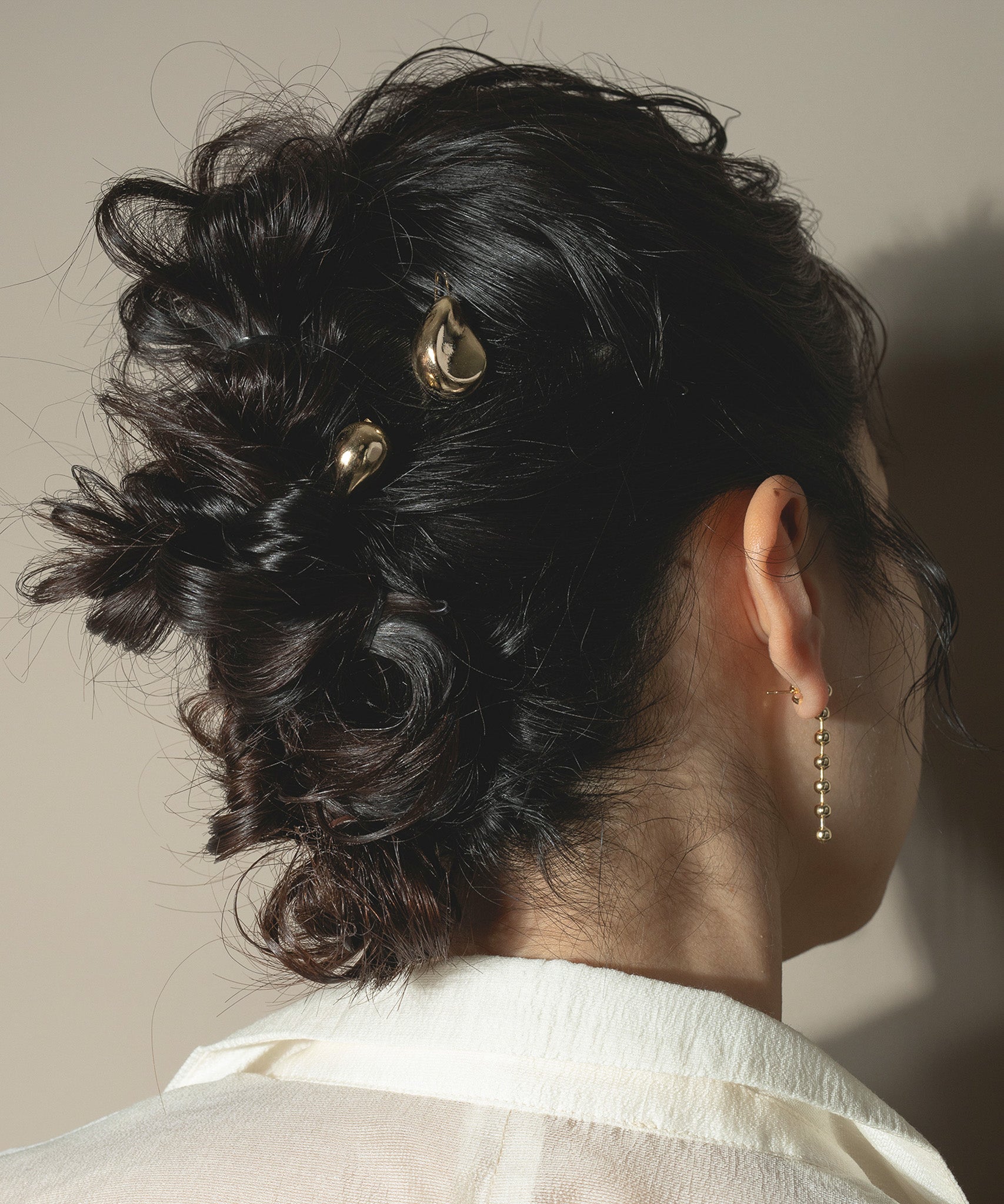 チャンキー ニュアンス ドロップ ダボピン ヘアピン ヘアクリップ2個セット
