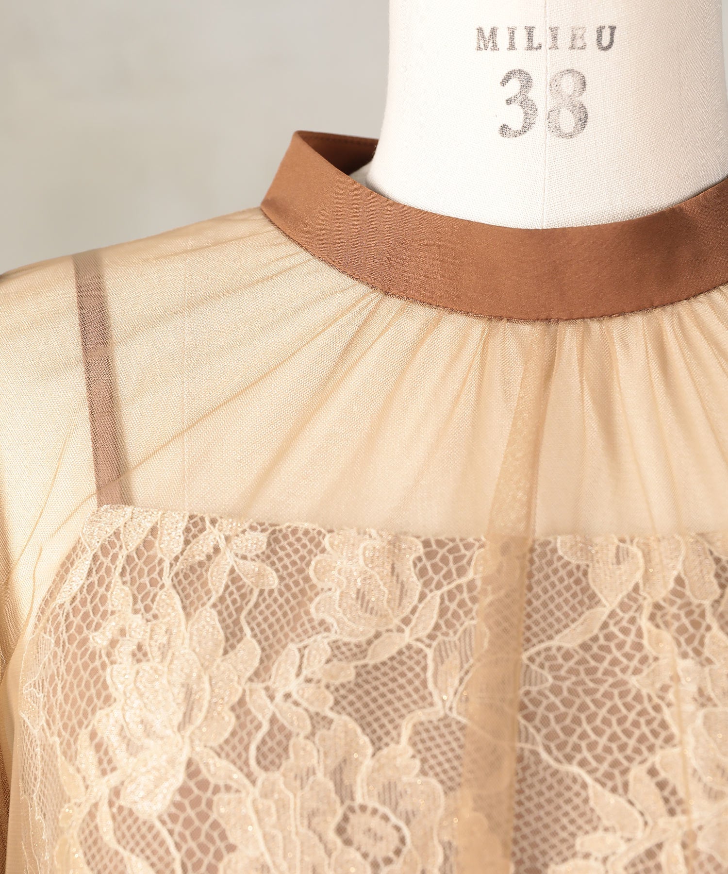 チュール バック リボン レースキャミワンピ 2点セット