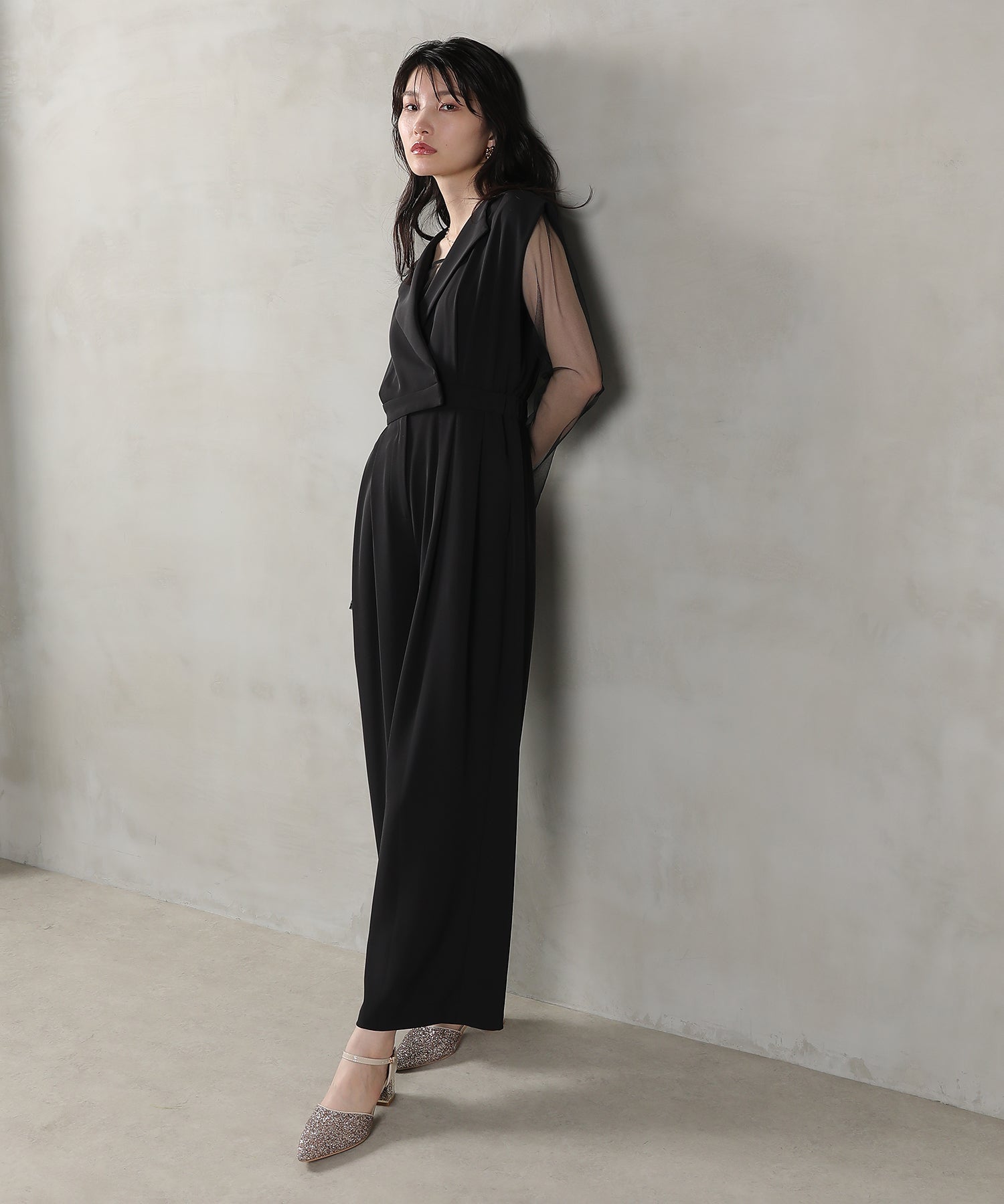オールインワン パンツドレス シアートップス