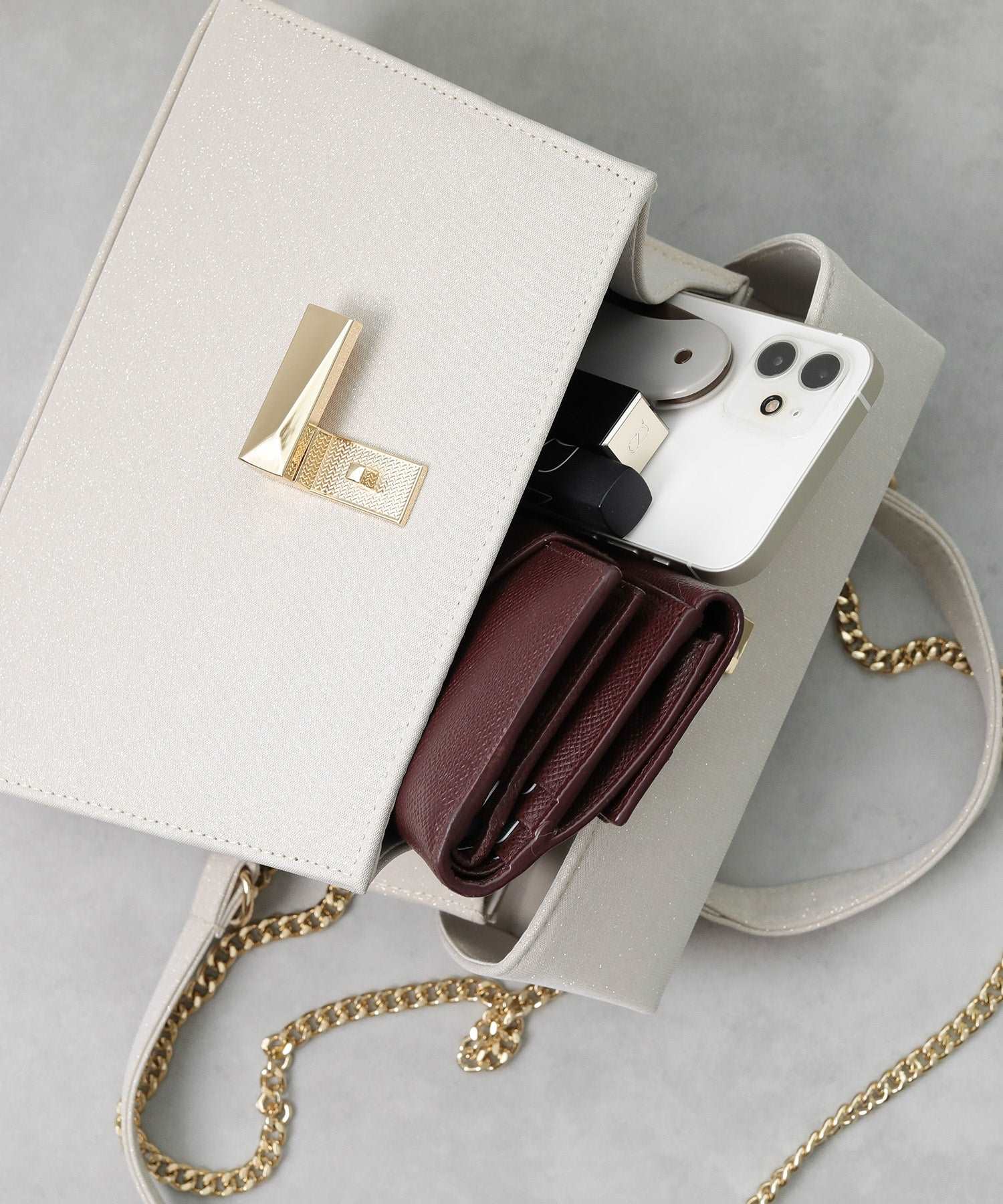 2WAY スクエア ショルダー ハンド パーティーバッグ