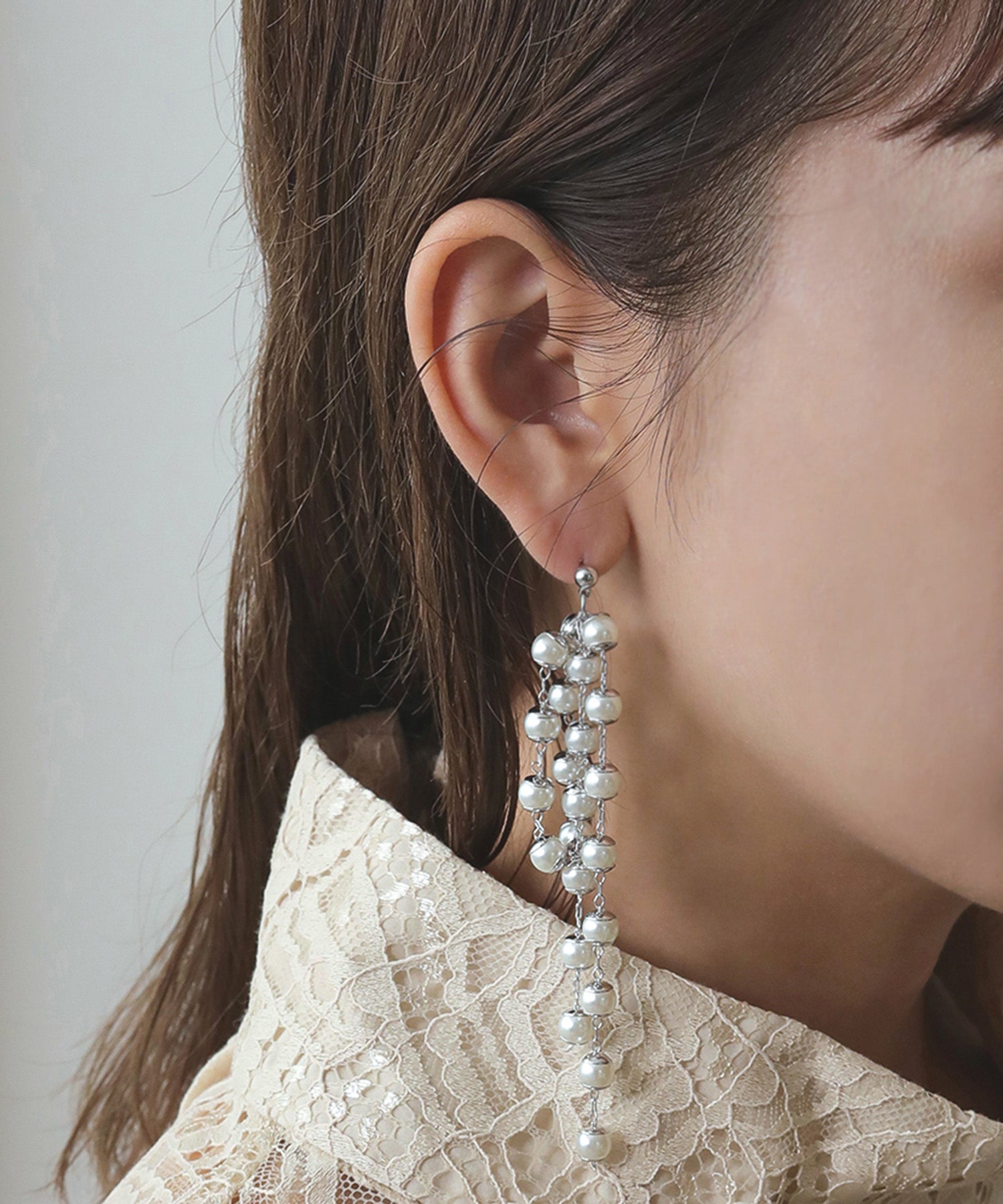 パール ロング ピアス