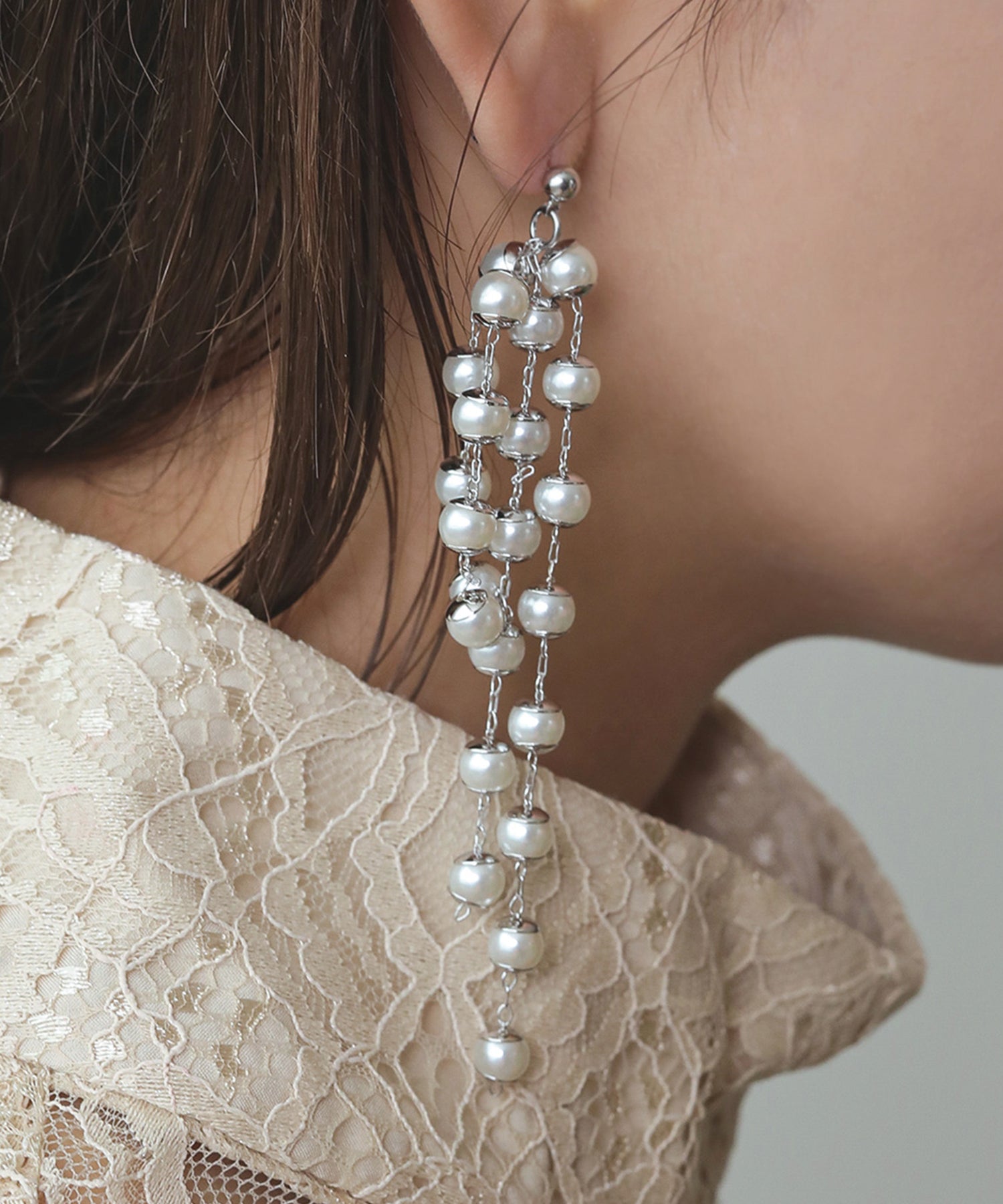 パール ロング ピアス