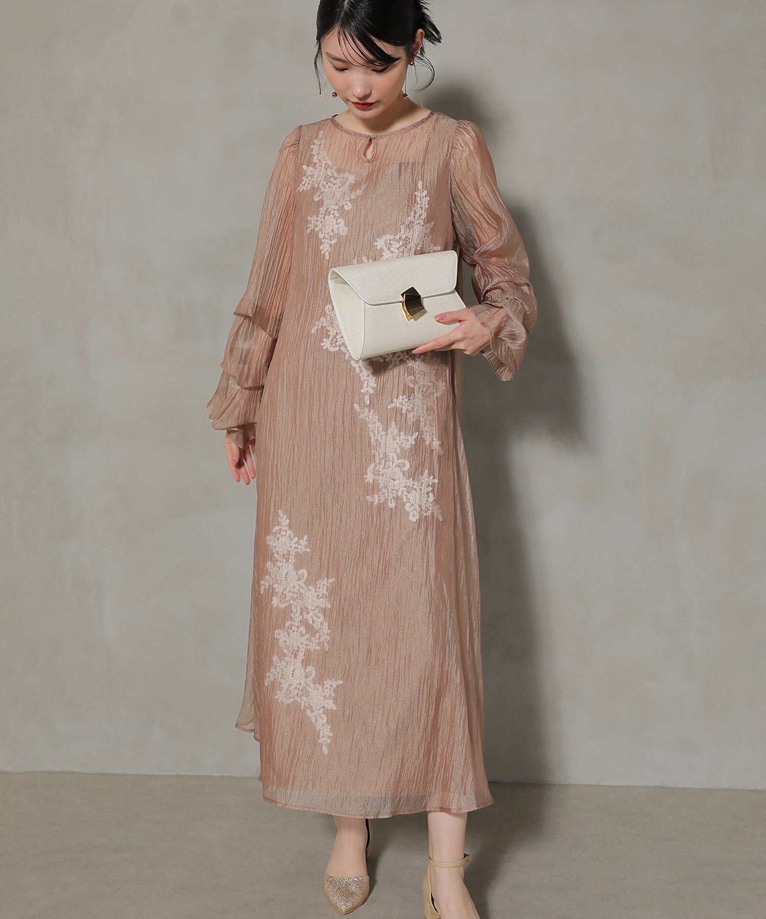 3way メタル ラメコーティング パーティーバッグ