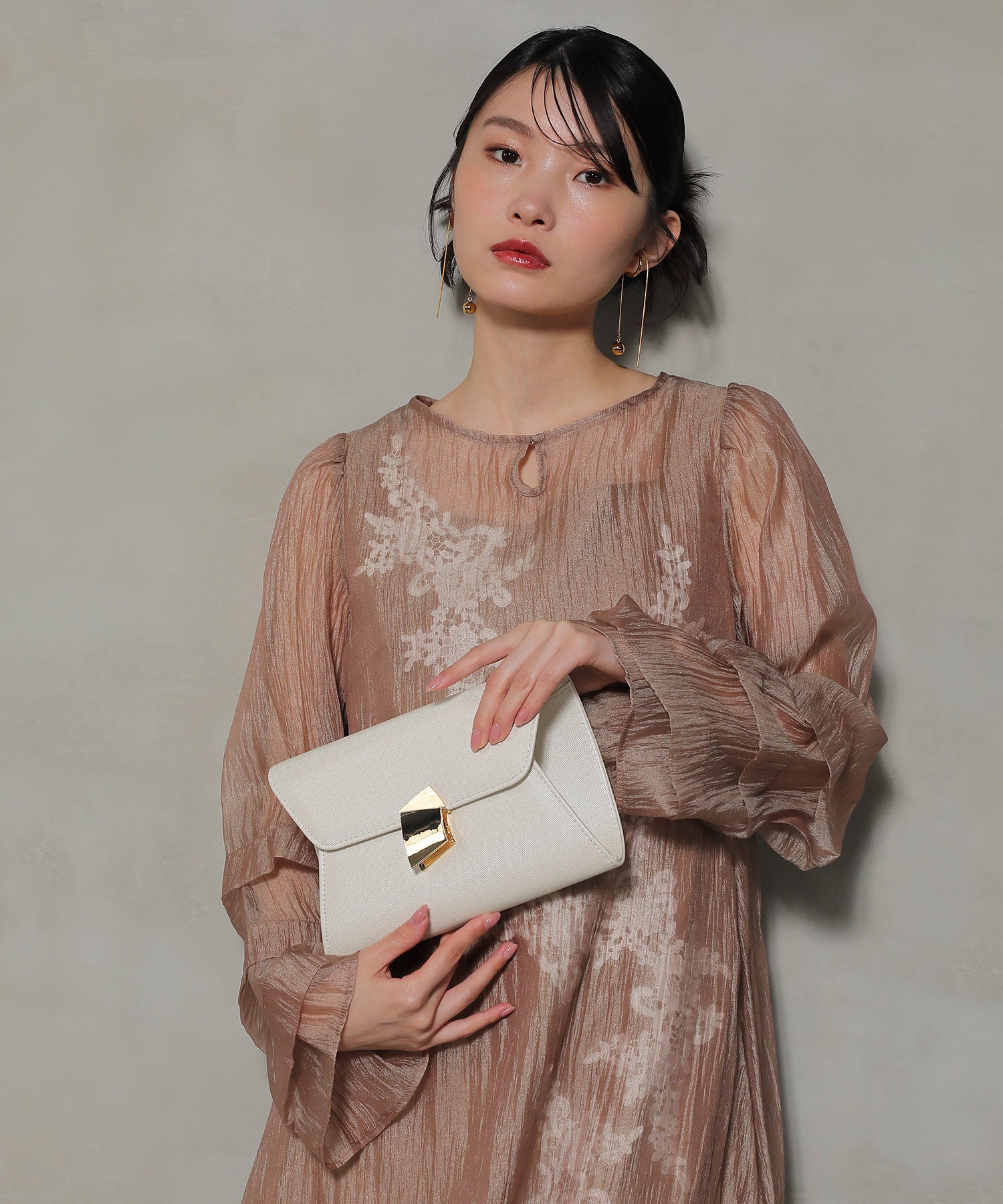 3way メタル ラメコーティング パーティーバッグ