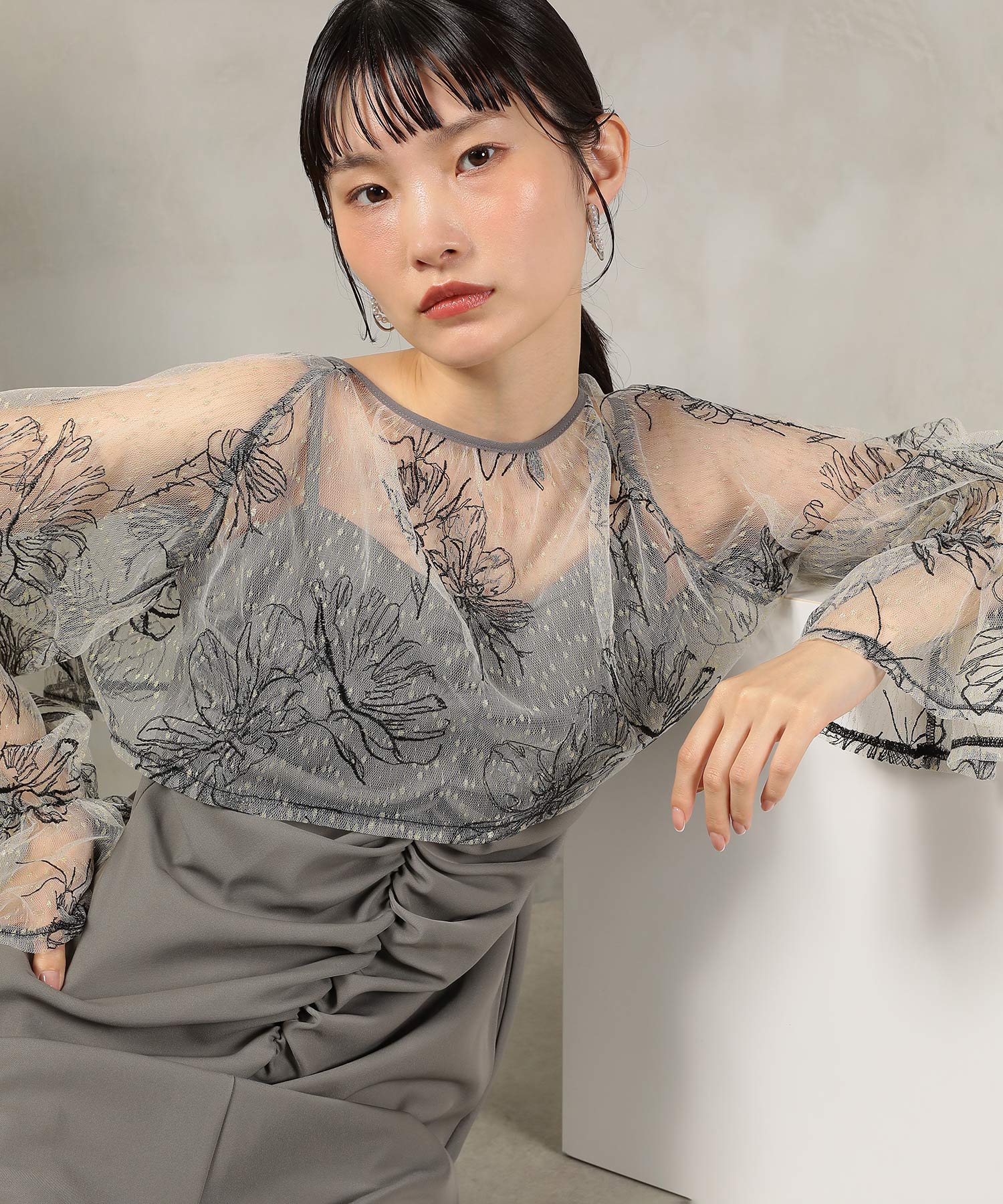 フラワー レース ボレロ ワンピース 2点セット メニーウェイ