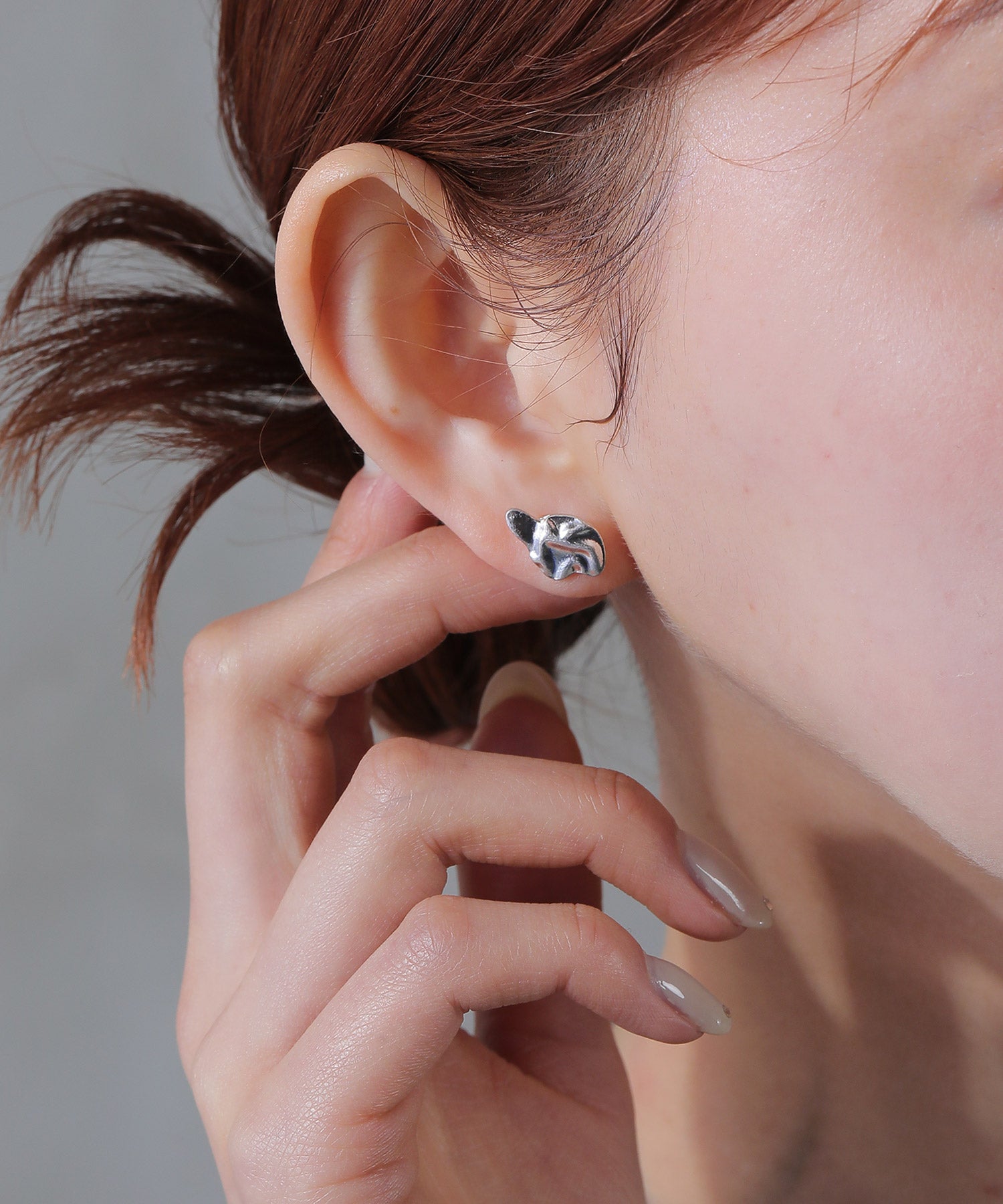 M.U.L ピアス vintageマットグレー 4個セット メタル マット ピアス