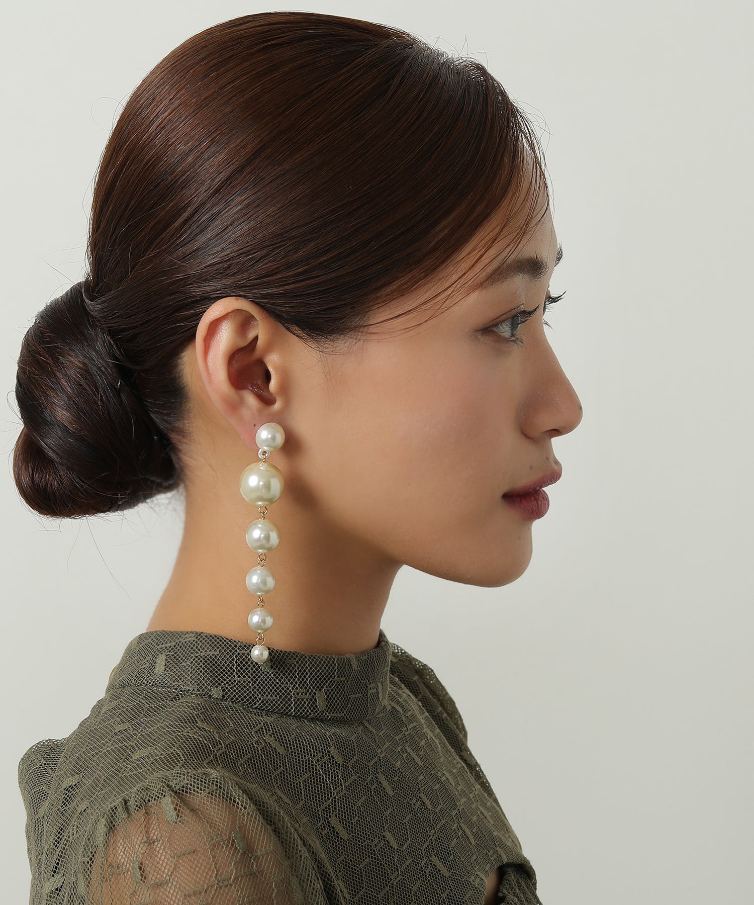 パール ロングピアス 大きめ 結婚式 パーティー オケージョン