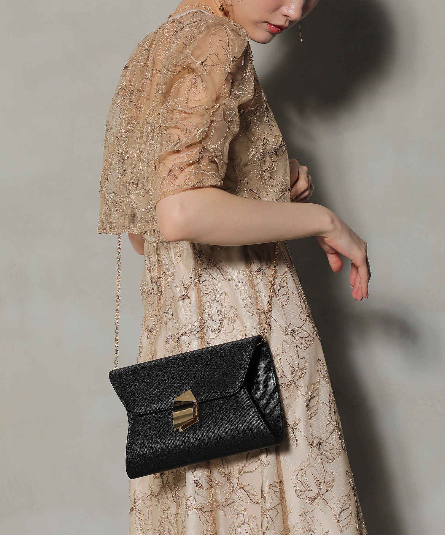 3way メタル ラメコーティング パーティーバッグ