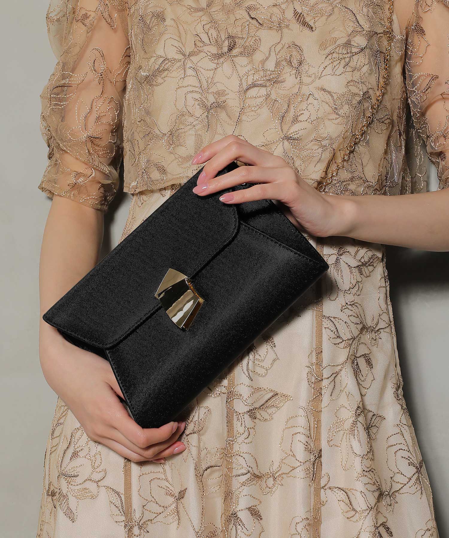 3way メタル ラメコーティング パーティーバッグ