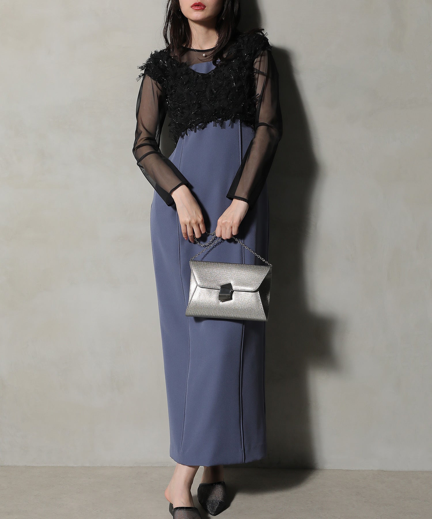 3way メタル ラメコーティング パーティーバッグ