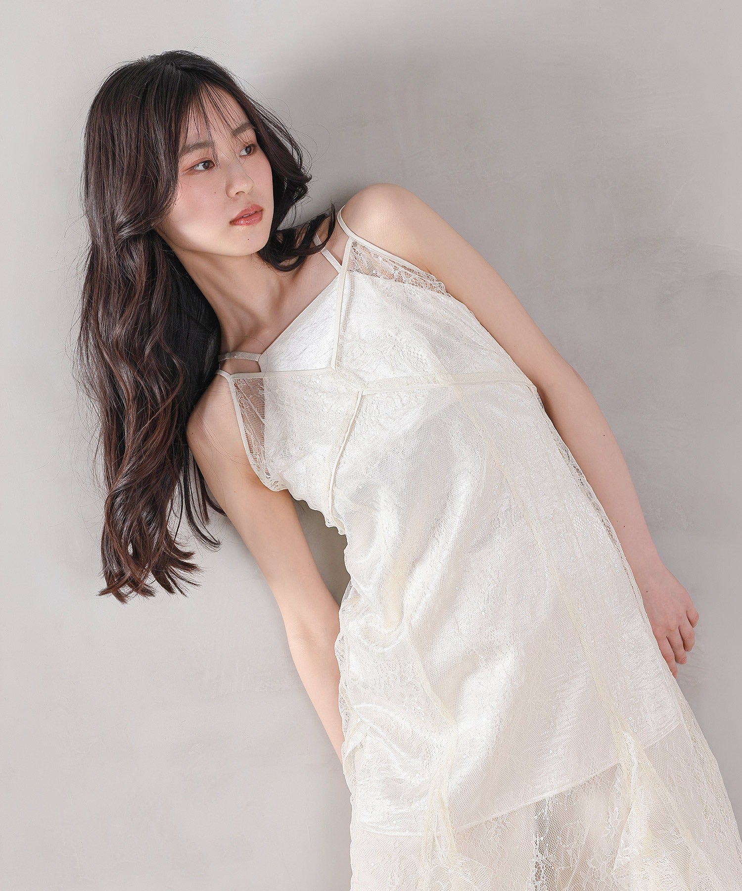 スパンコールレディワンピースドレス3点セット