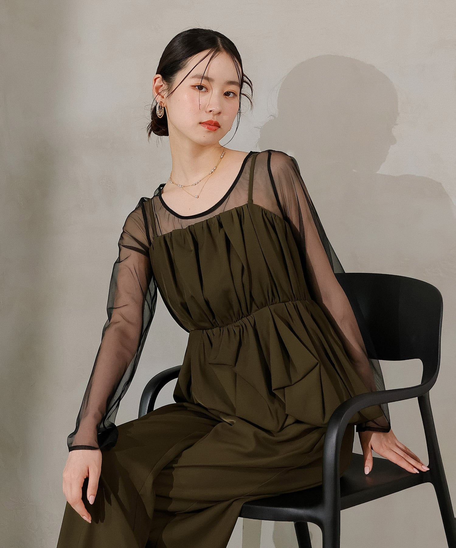 レーストップス キャミビスチェ パンツドレス 3点セット 結婚式