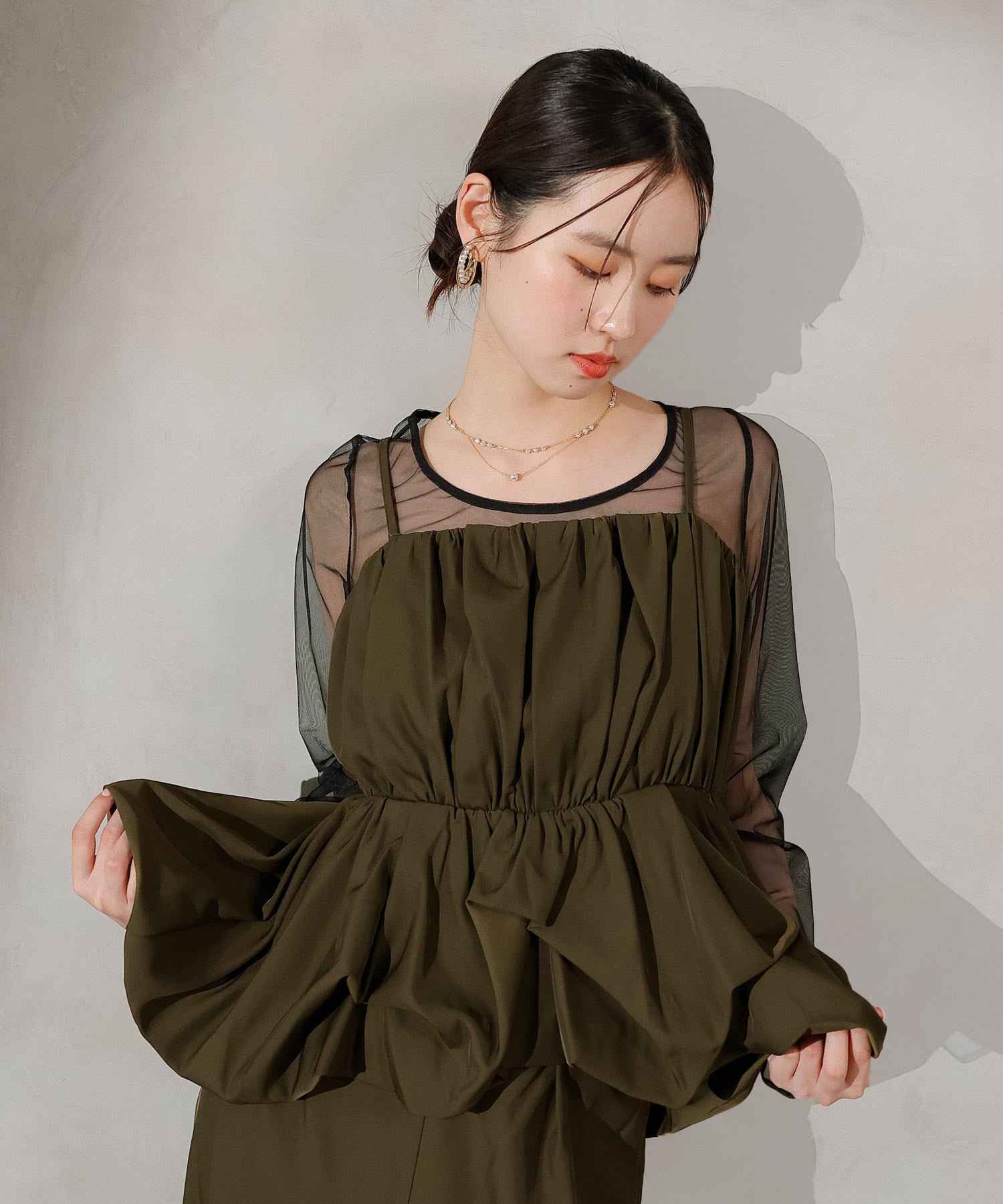 レーストップス キャミビスチェ パンツドレス 3点セット 結婚式