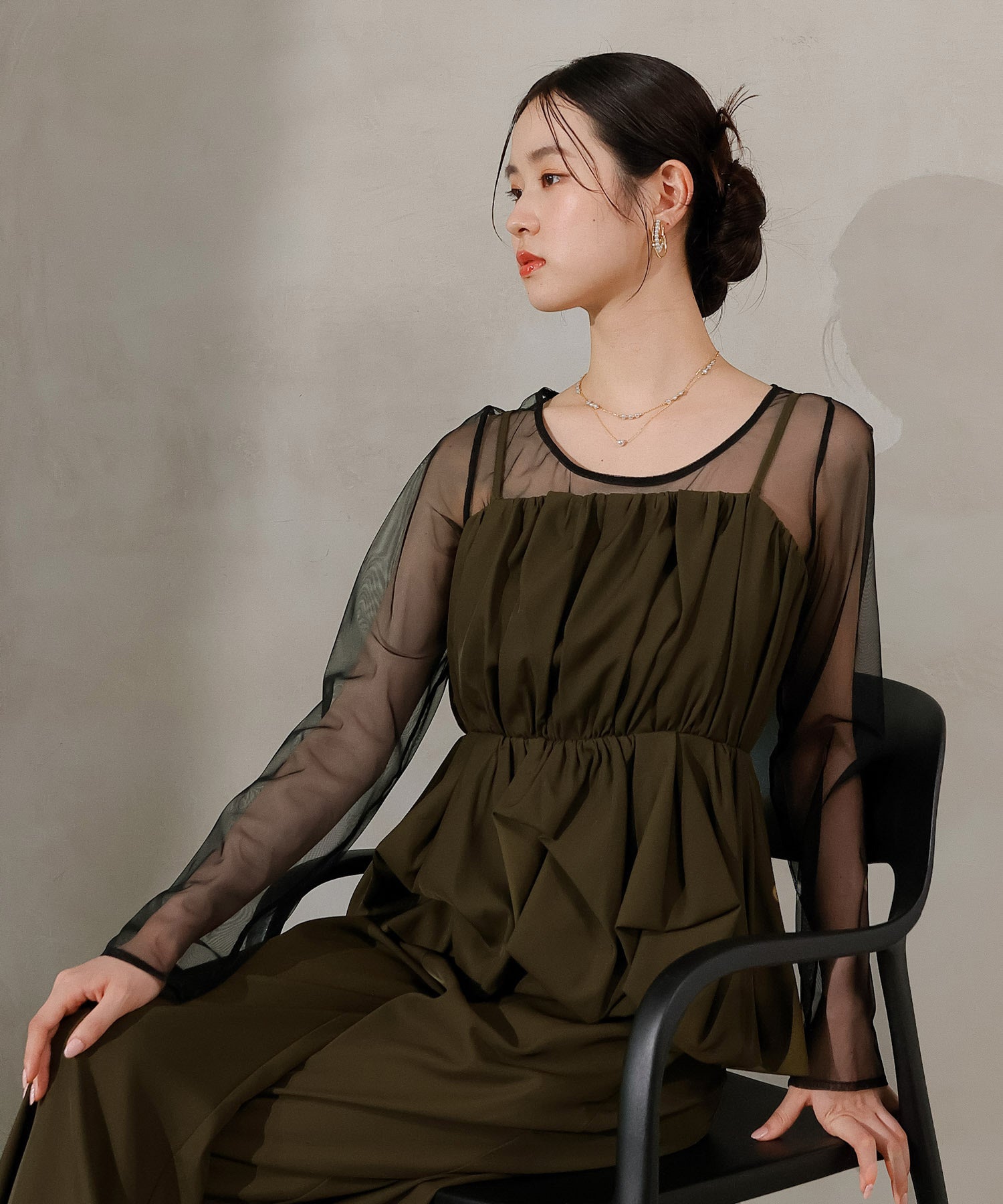 レーストップス キャミビスチェ パンツドレス 3点セット 結婚式