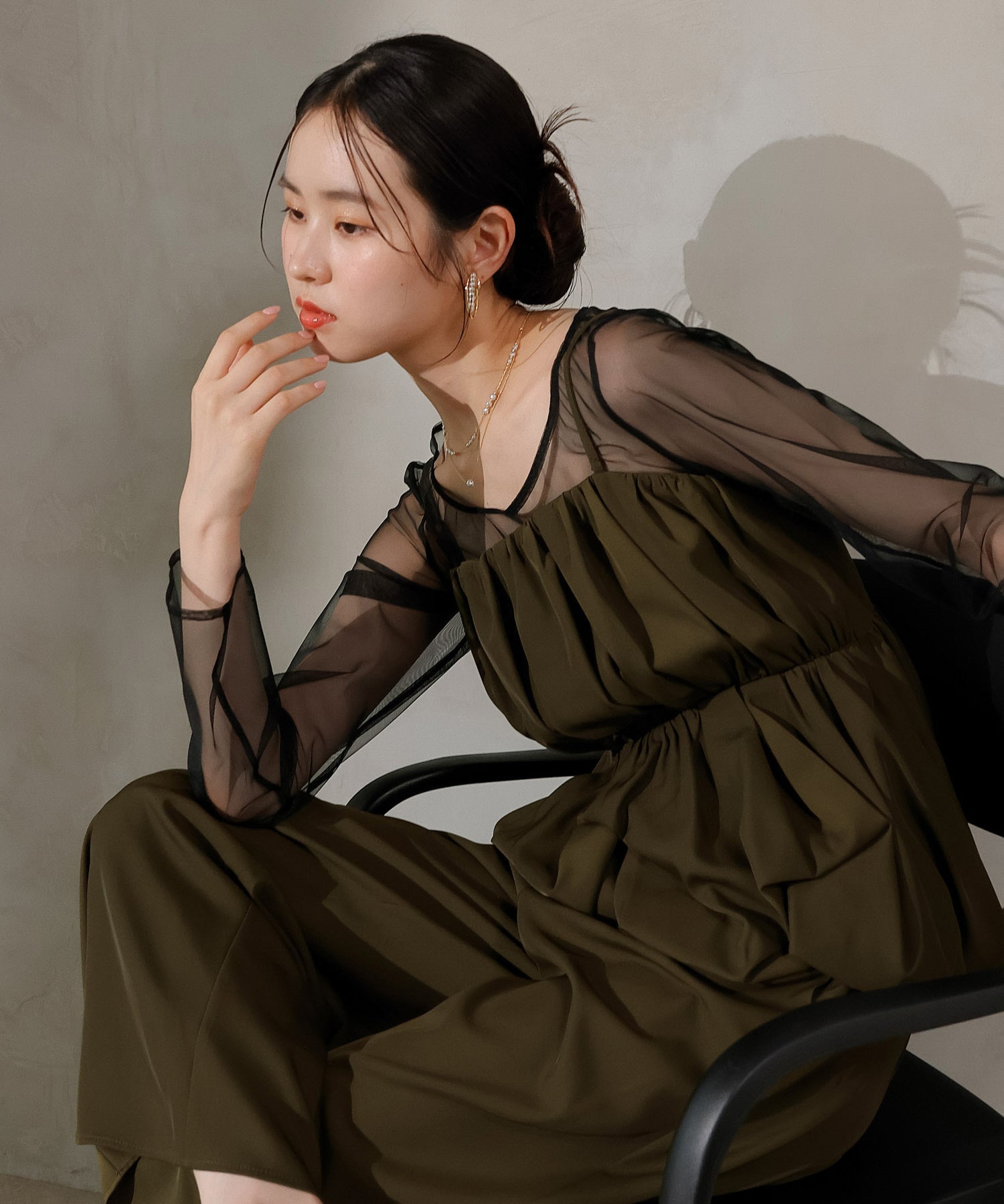 レーストップス キャミビスチェ パンツドレス 3点セット 結婚式