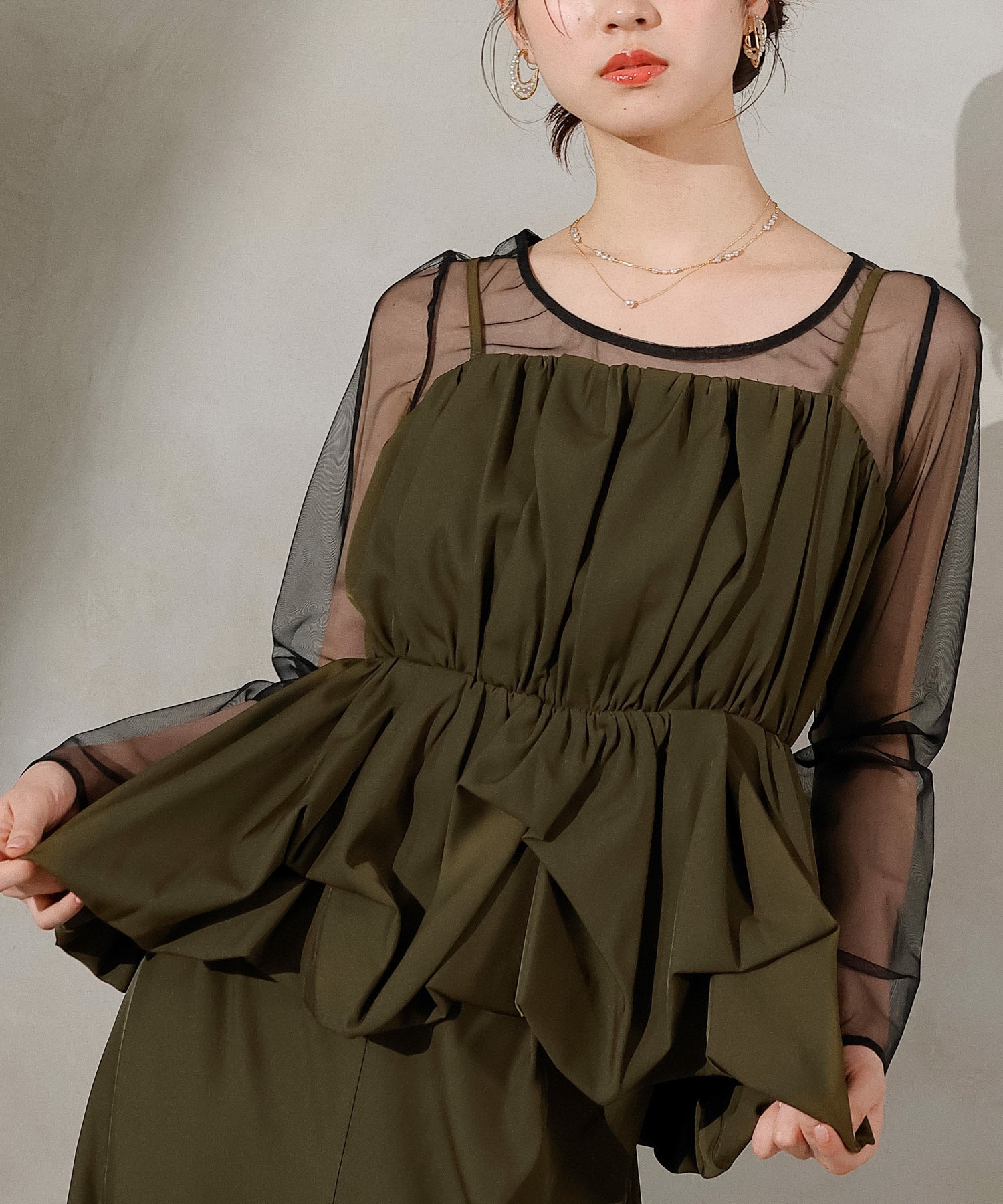 レーストップス キャミビスチェ パンツドレス 3点セット 結婚式