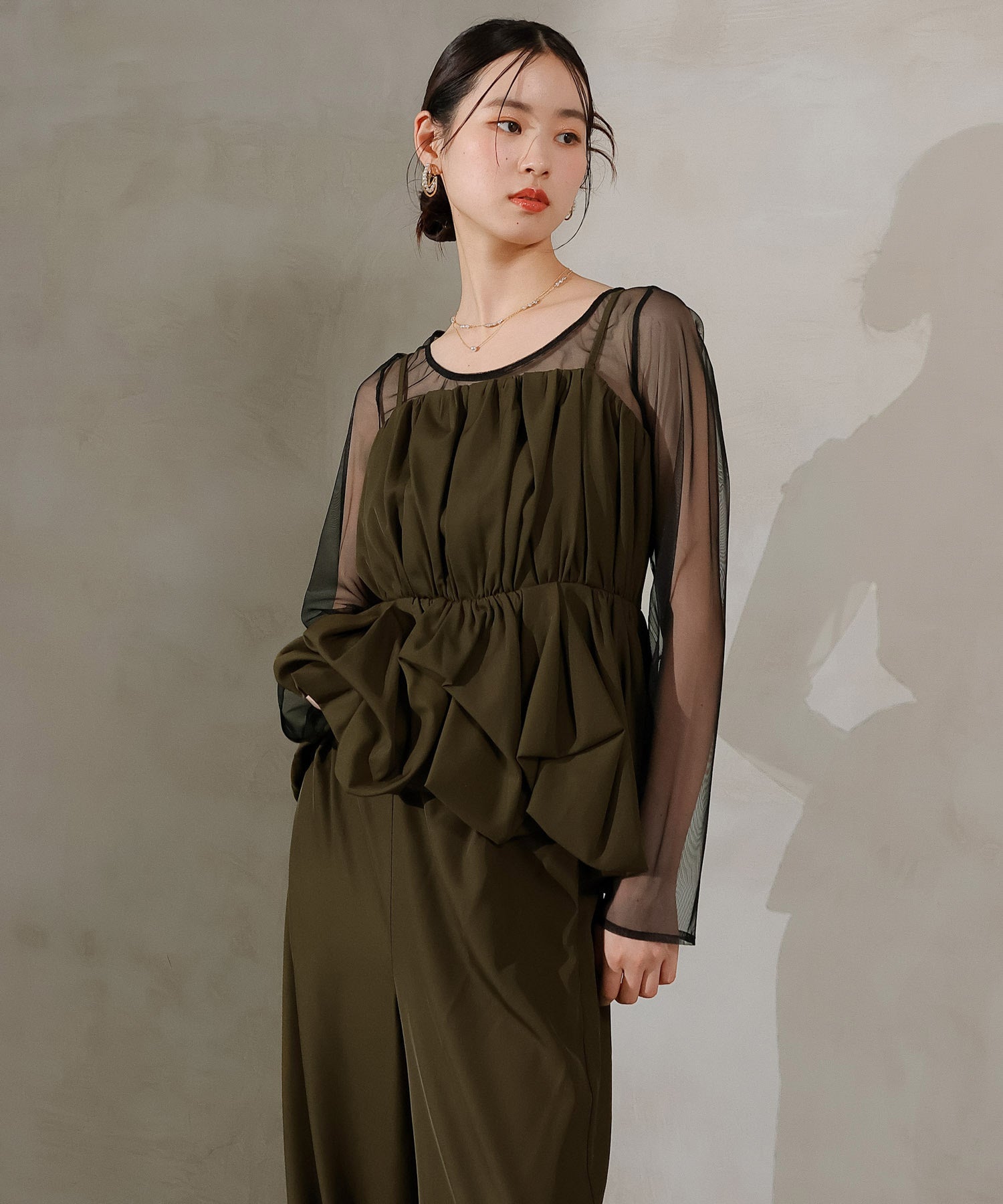 レーストップス キャミビスチェ パンツドレス 3点セット 結婚式