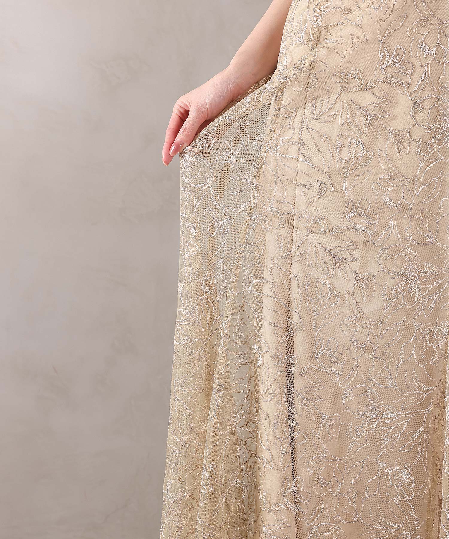 ボリュームボレロ花柄ワンピースドレス 2点セットワンピースドレス