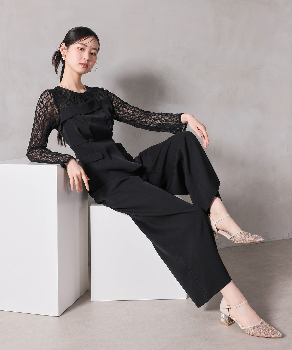 まとめ買い安即完】3WayペプラムビスチェBLACK-【美品】LOUIS VUITTON 