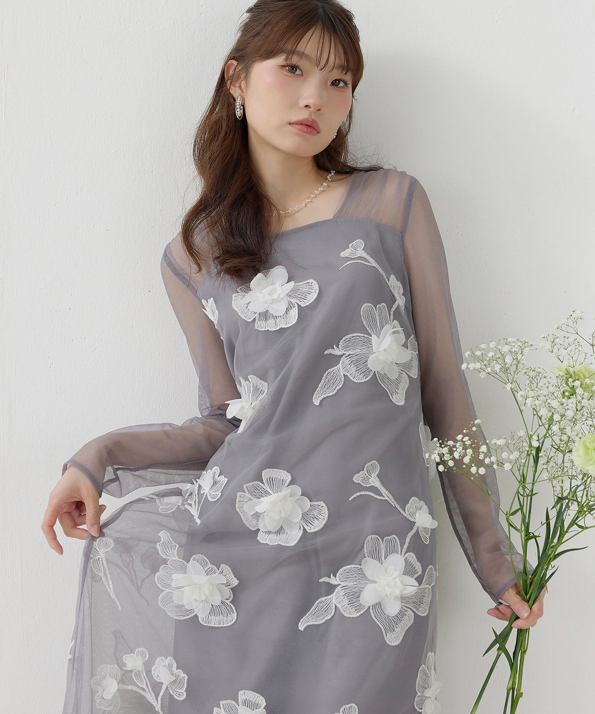 10月28日発売 花柄立体レースAラインドレス