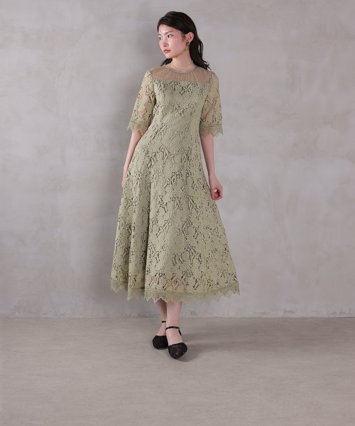 167cm / 着用 M / ライトグリーン