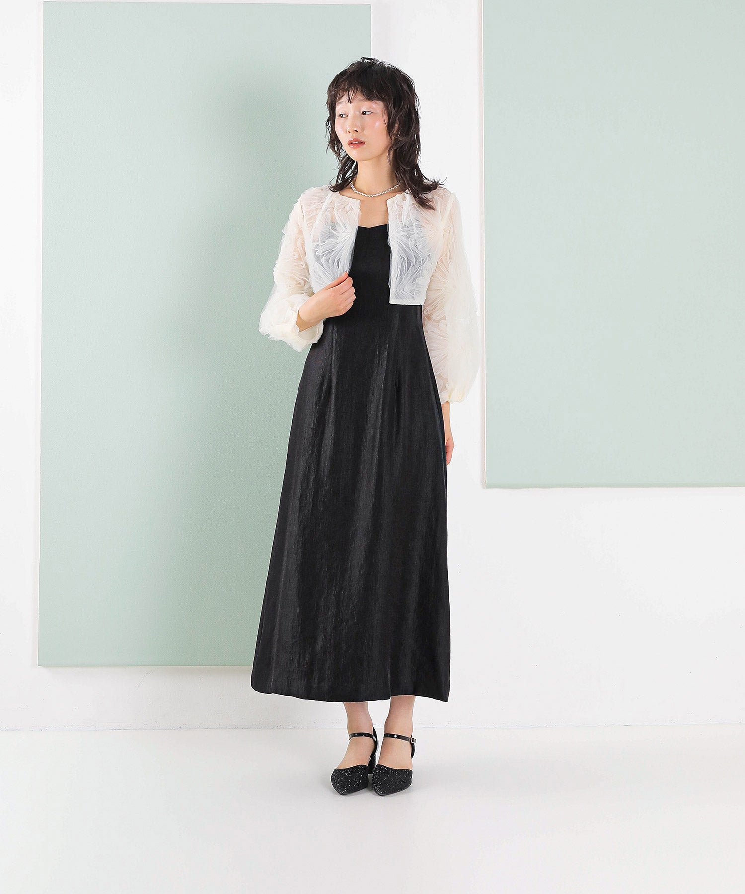 170cm / 着用 S / ベージュ×ブラック