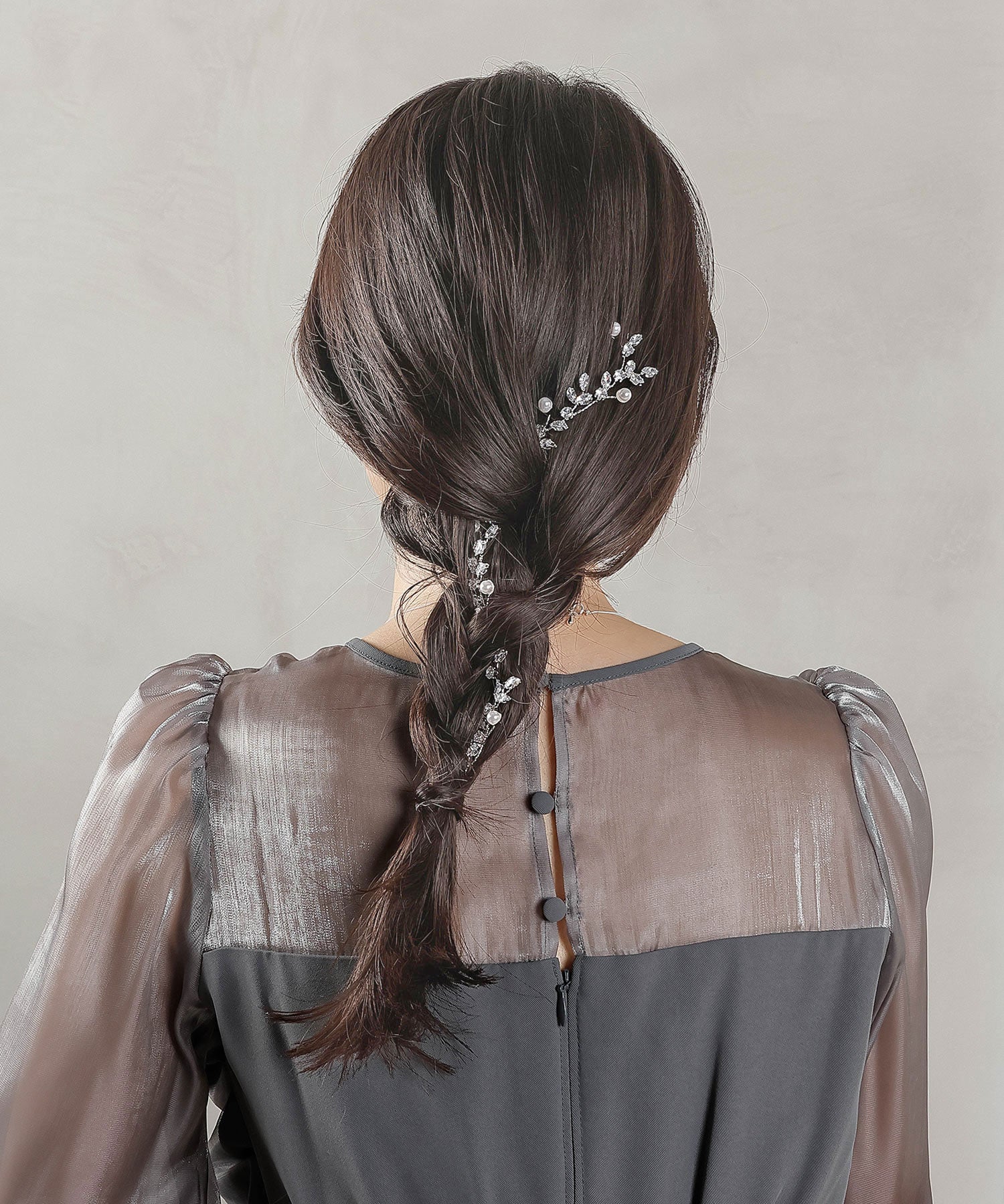 ビジュー リーフ パール ヘッドドレス ヘアアクセサリー