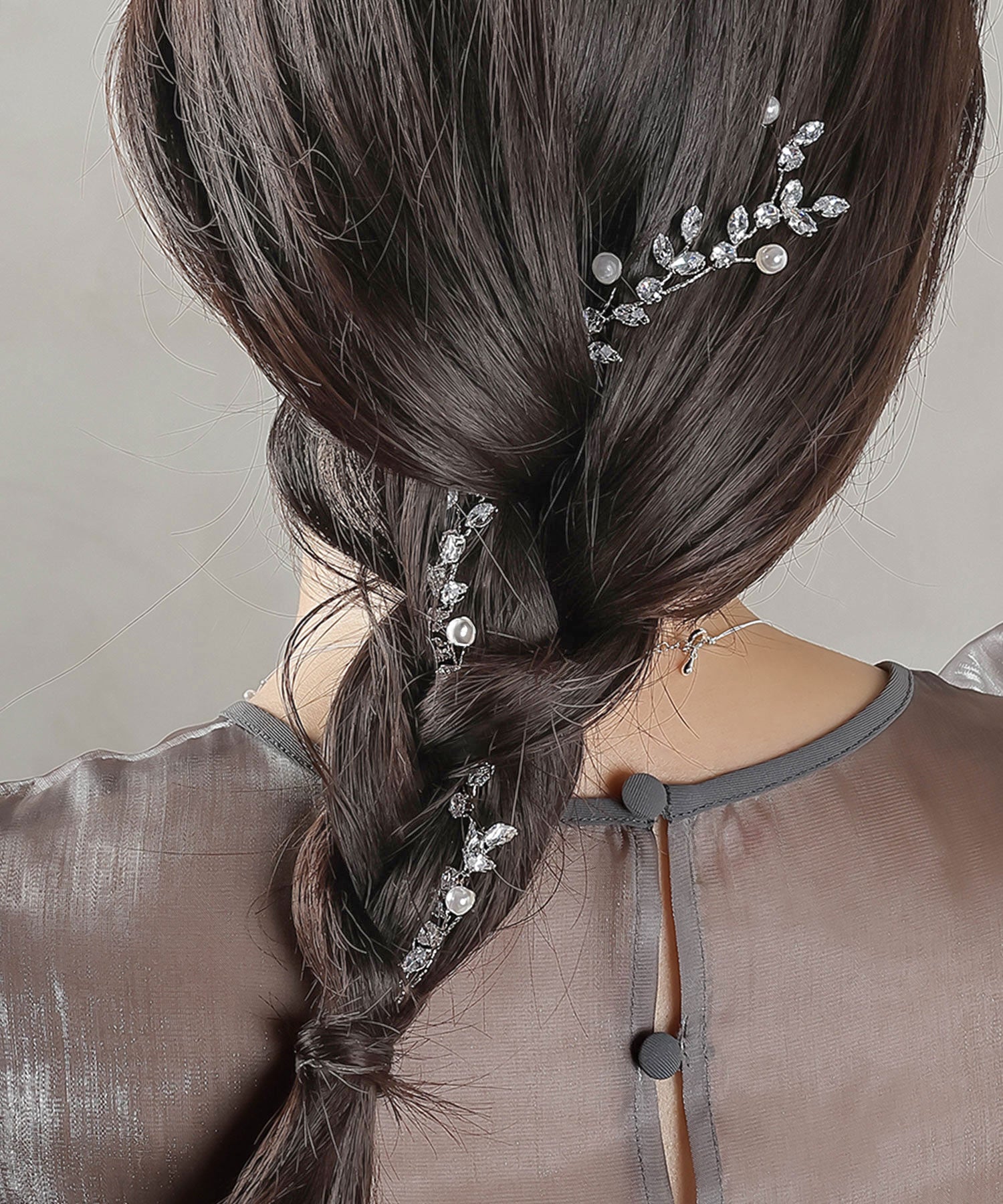 ビジュー リーフ パール ヘッドドレス ヘアアクセサリー