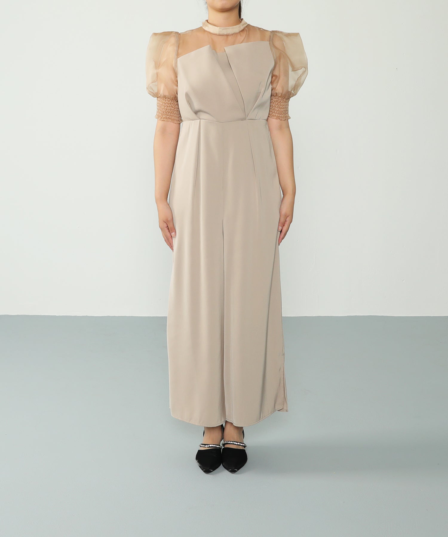 身長 157cm / 着用 S<br>
普段着 M / 骨格ストレート