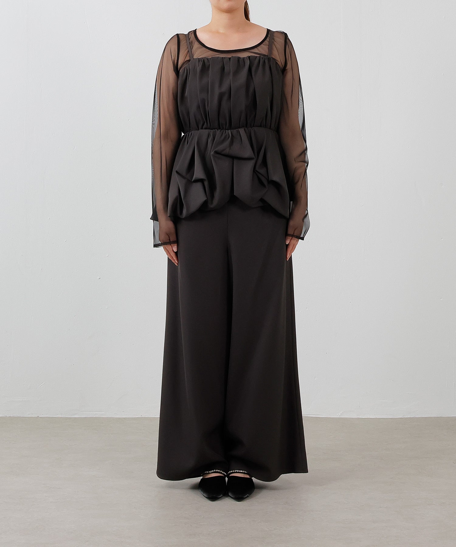 身長157cm / 着用 M<br>
普段着 M / 骨格ストレート