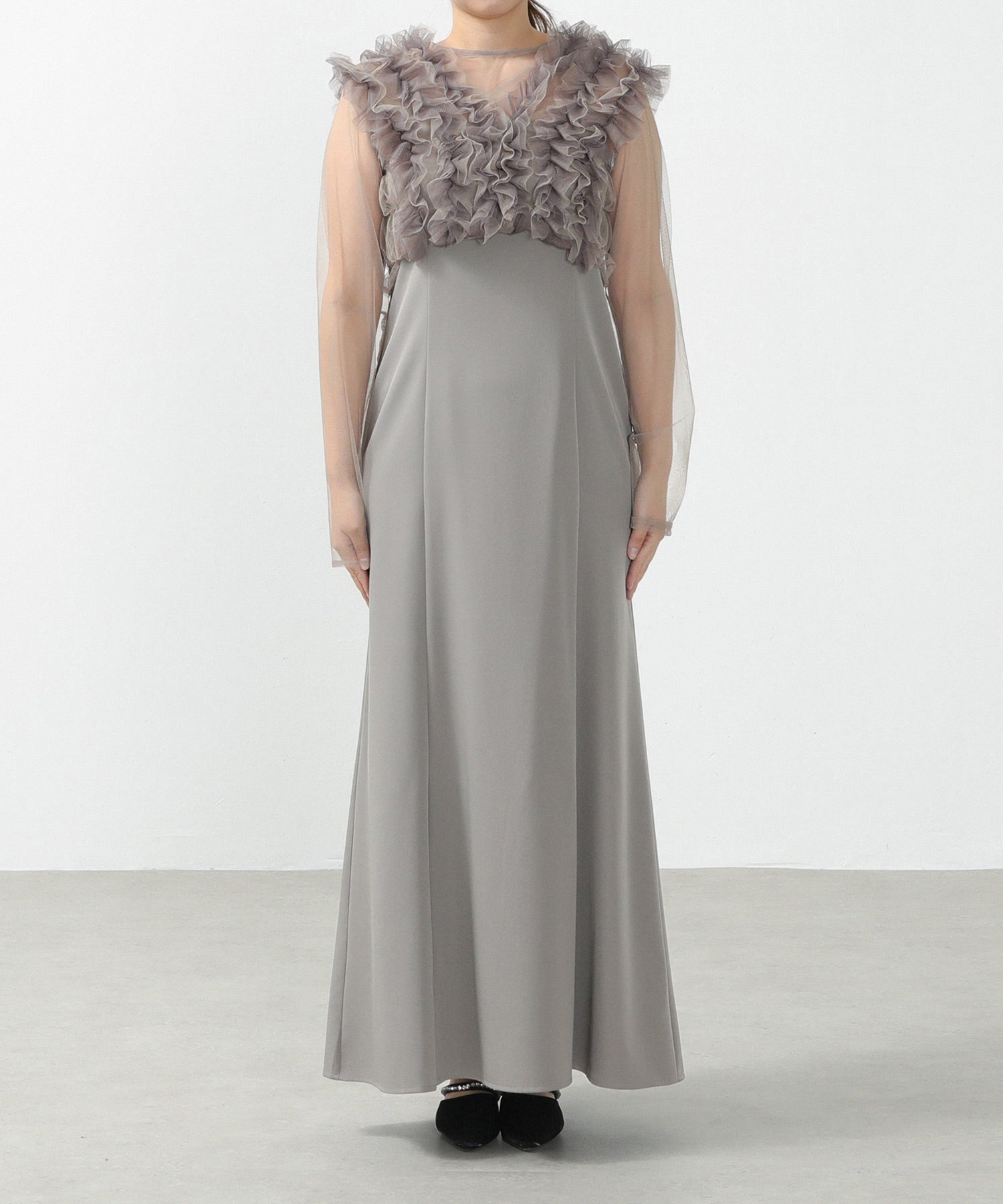 身長 157cm / 着用 S<br>
普段着 M / 骨格ストレート