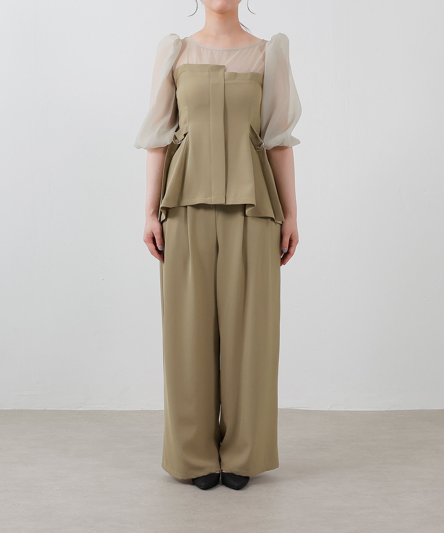 身長162cm / 着用 M<br>
普段着 M / 骨格ストレート