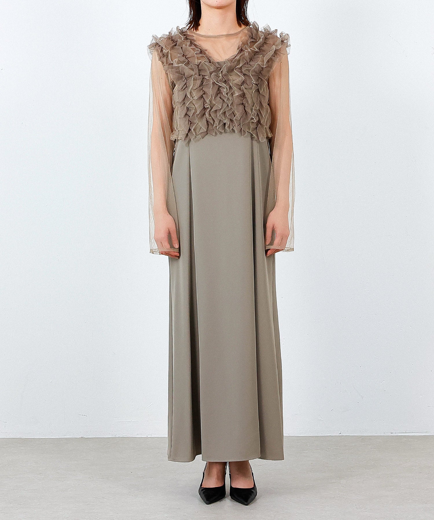 身長165cm / 着用 L<br>
普段着 M / 骨格ウェーブ