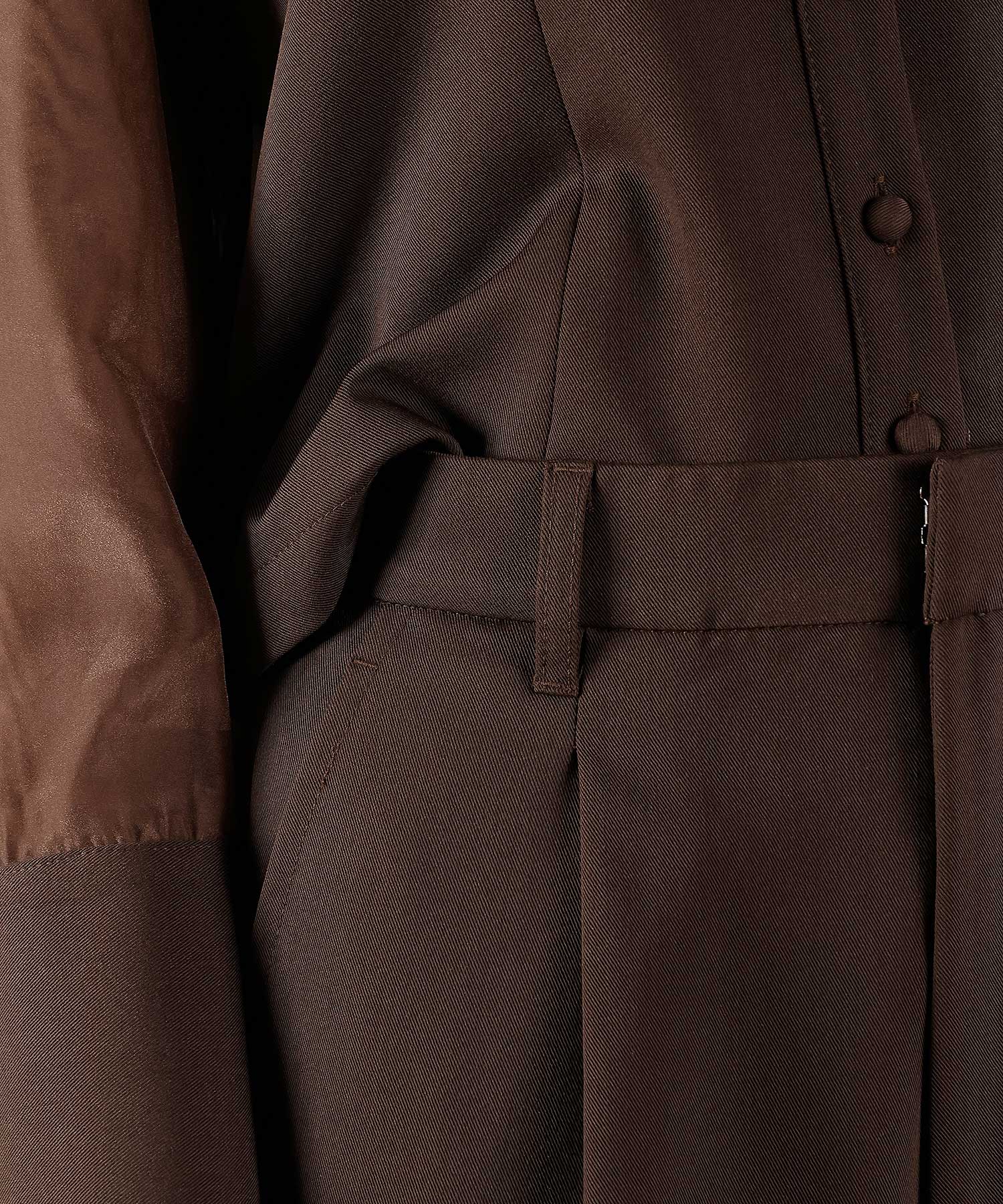 襟付きシャツトップス テーパードパンツドレス セットアップ