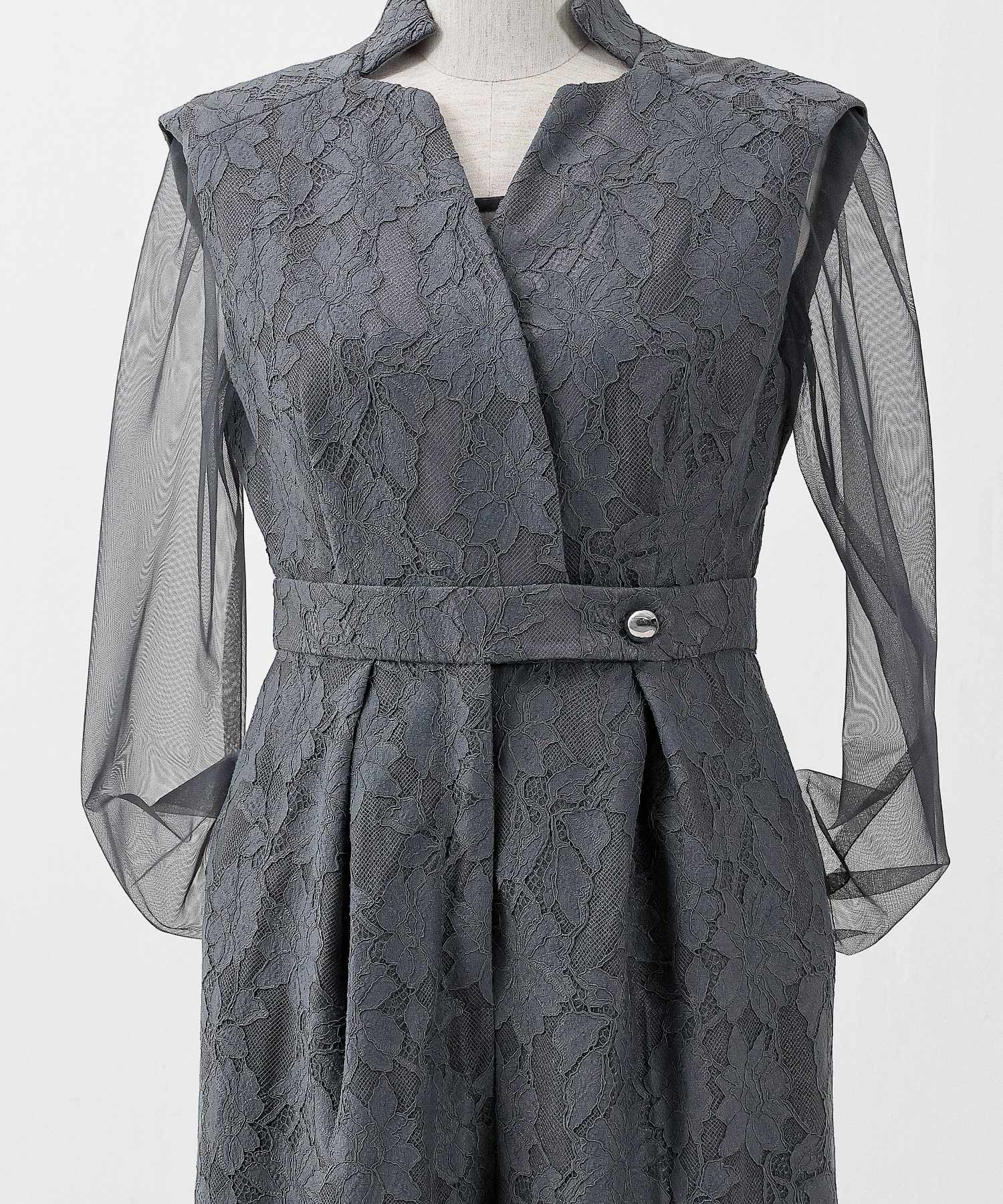 ボンディングレース オールインワン パンツドレス シアートップス 2点セット