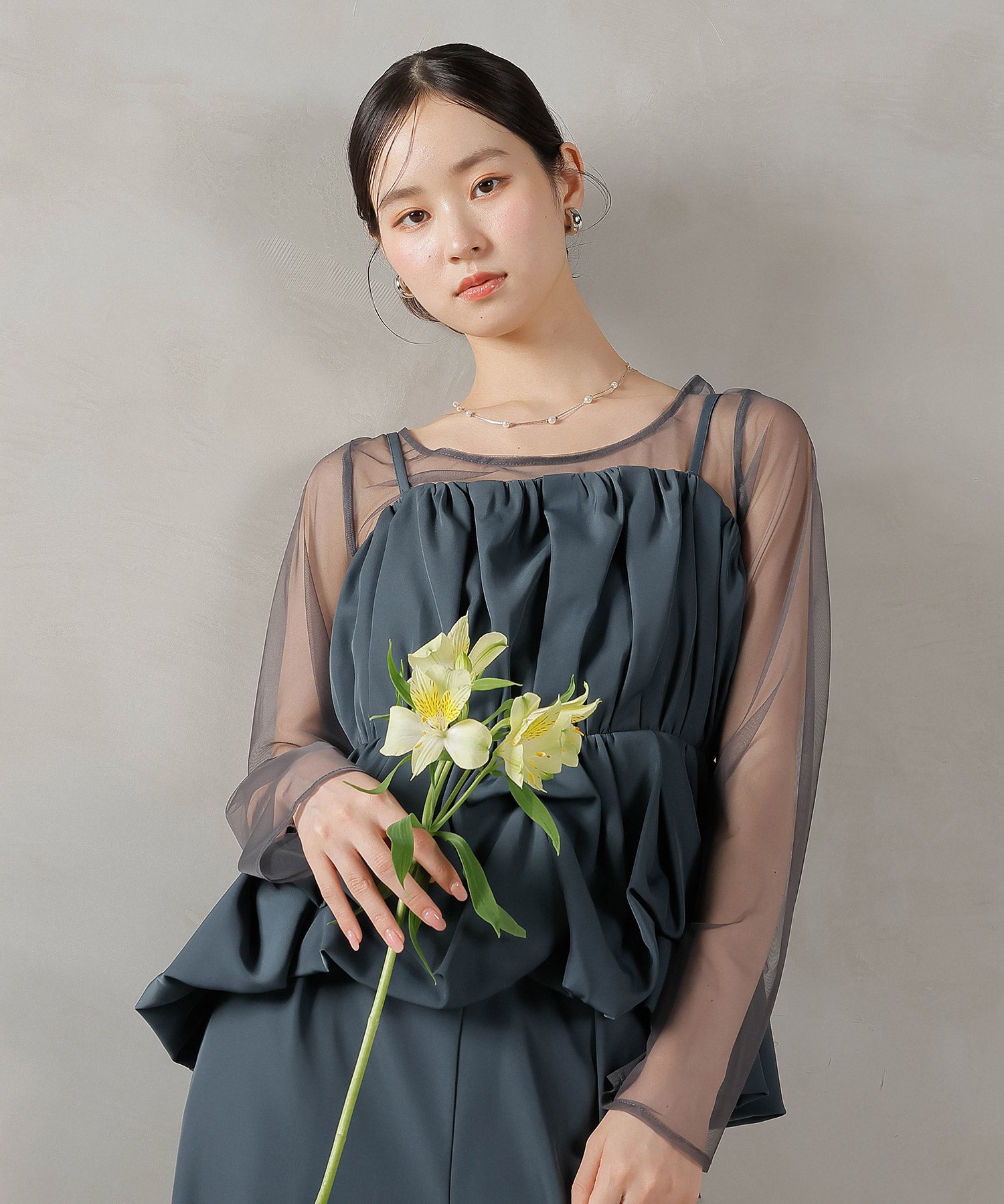 レーストップス キャミビスチェ パンツドレス 3点セット 結婚式