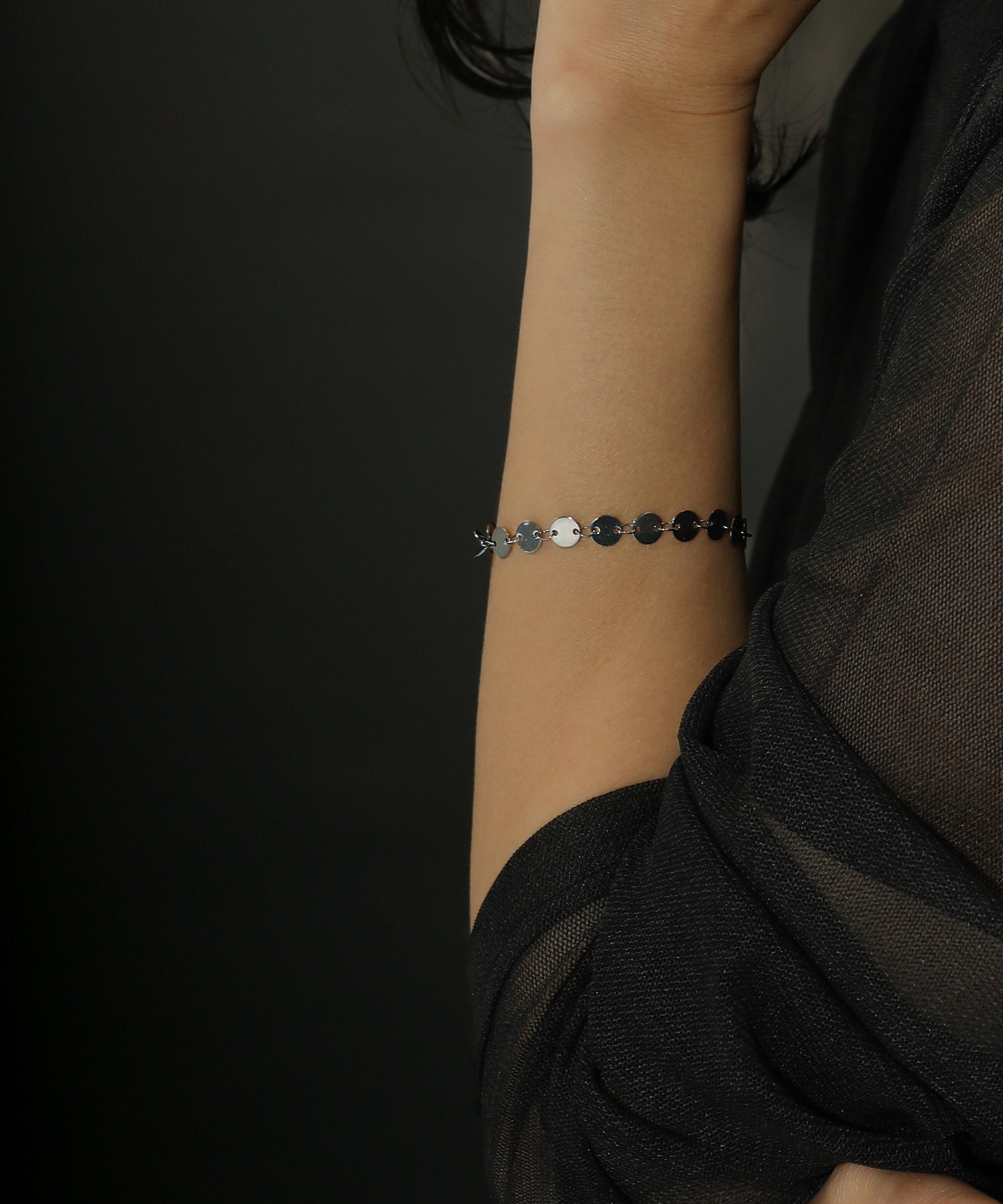 ラウンド プレート サージカル ブレスレット