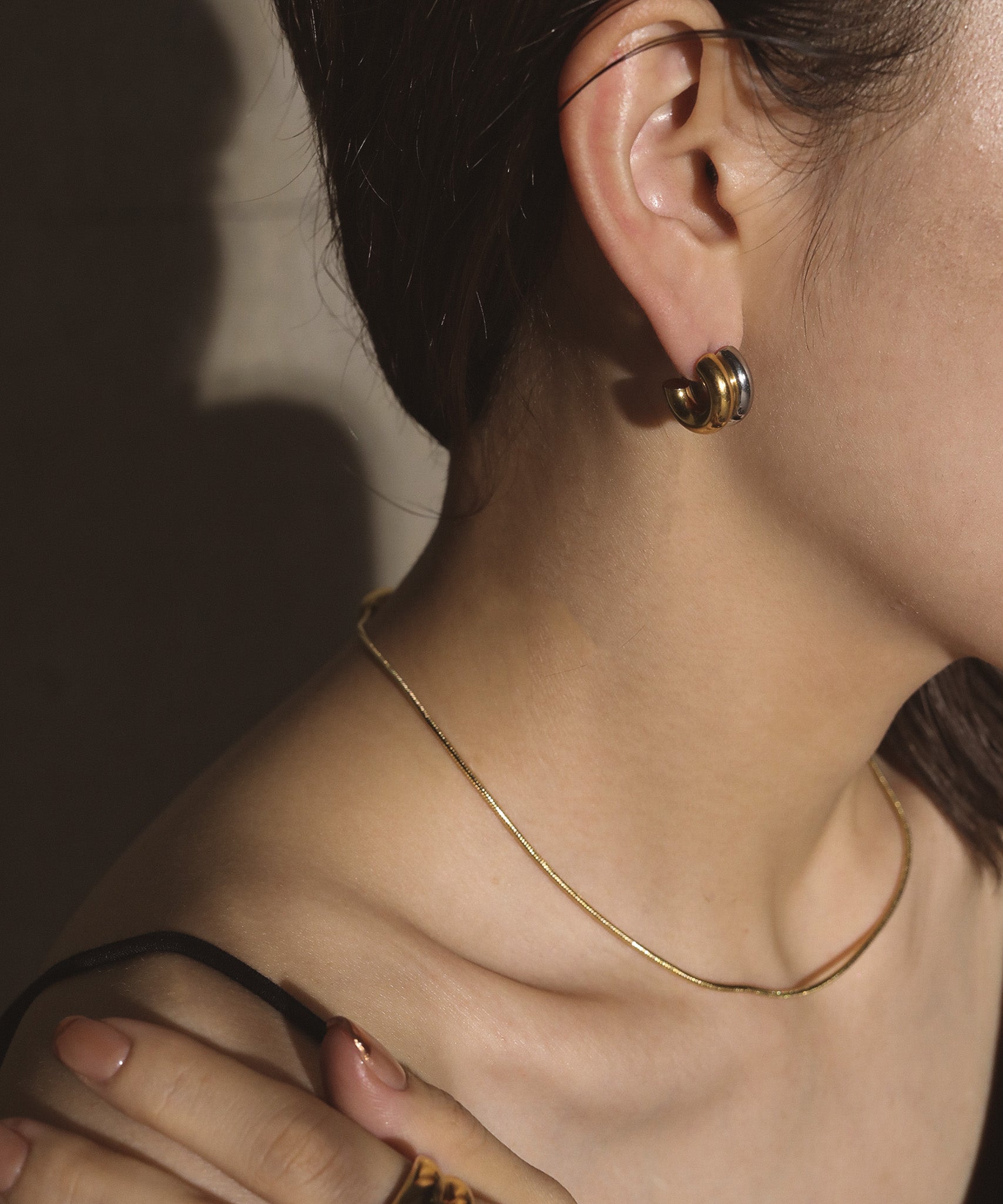 2連風 ミニループ デザイン サージカル ピアス