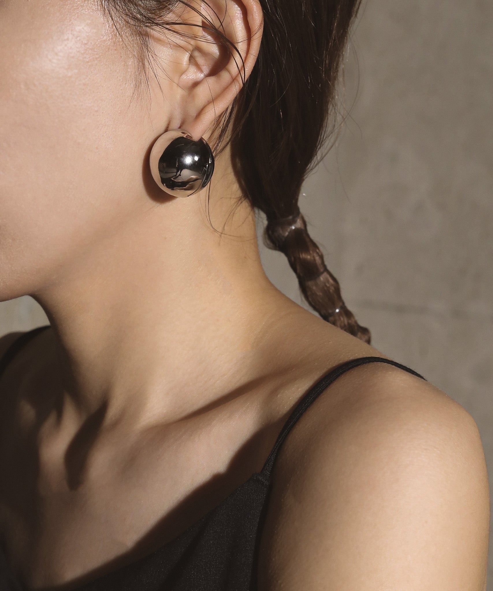 ワンタッチ メタル ボール ポイント ピアス 大きめ