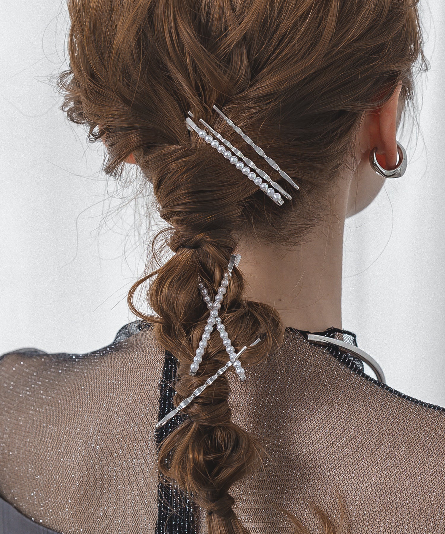 パール ウェーブ メタル ヘアピン 6本セット