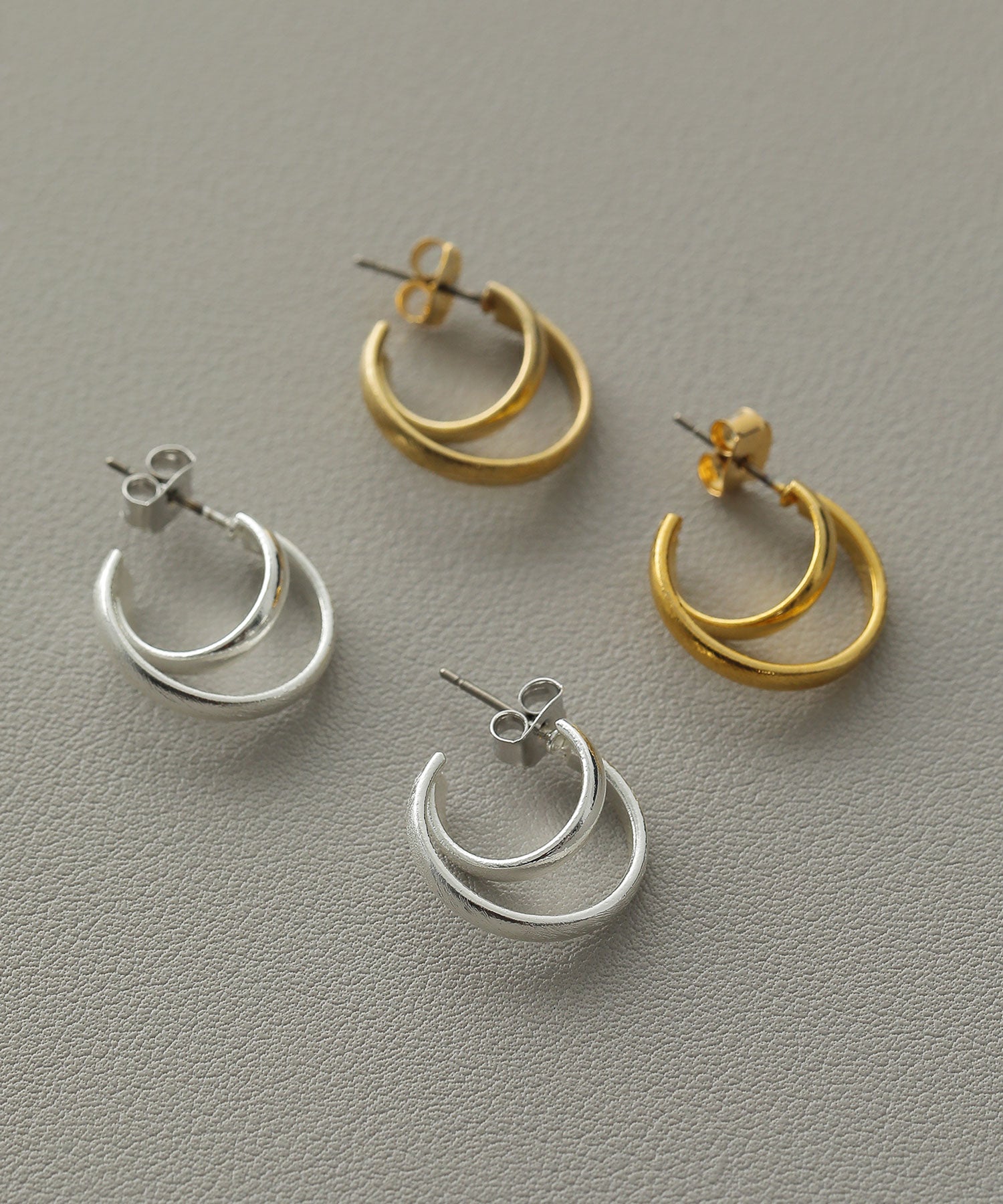 フープ マット２連 ステンレスポスト  ピアス