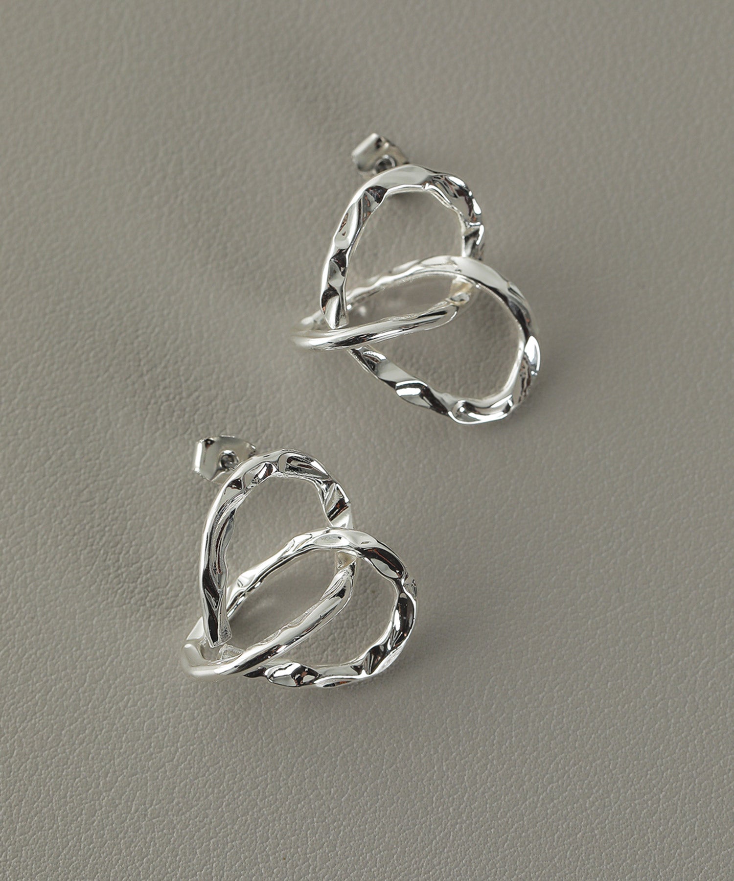 ねじり ニュアンス ステンレスポスト ピアス