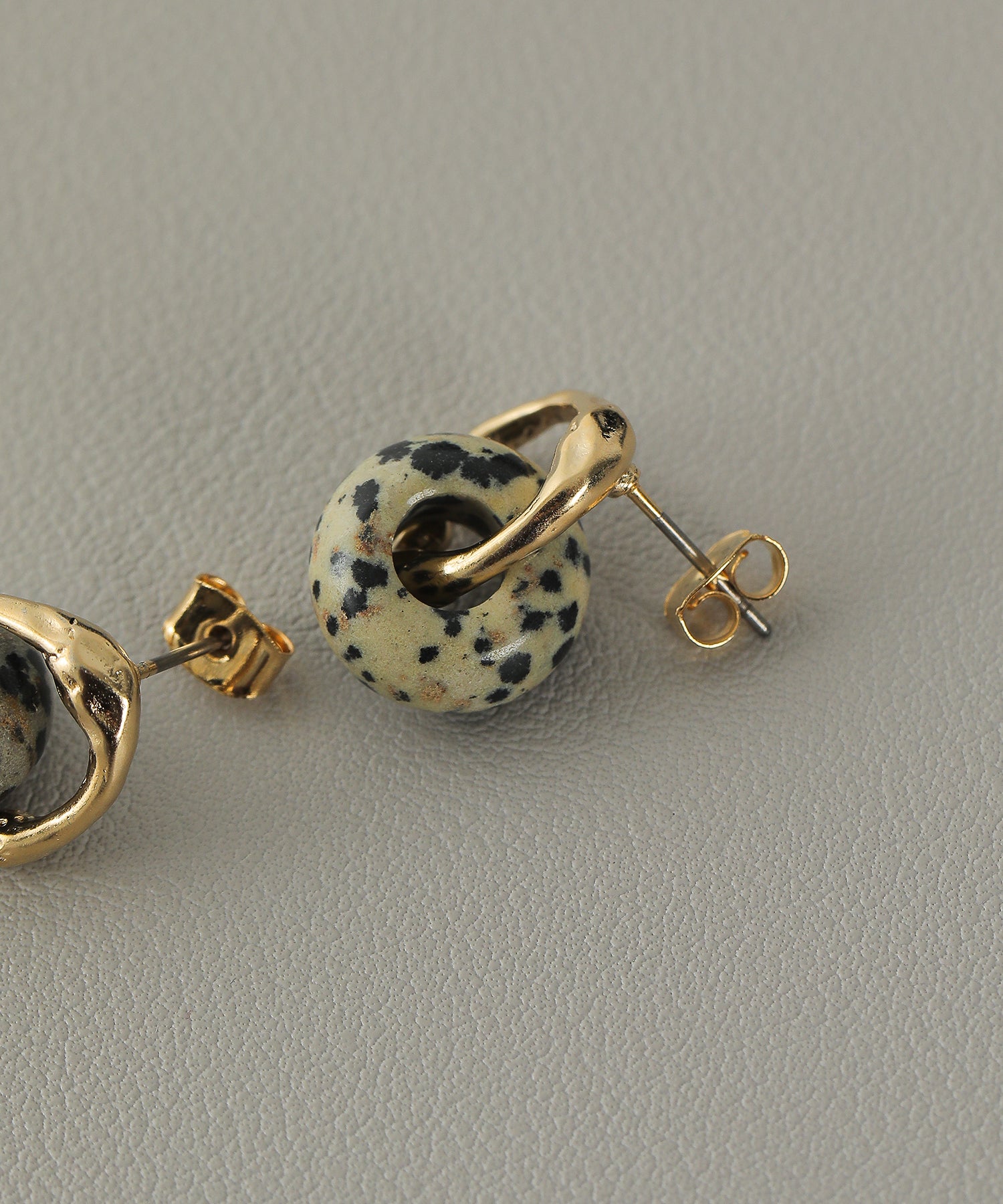 ダルメシアンジャスパー 天然石 ピアス