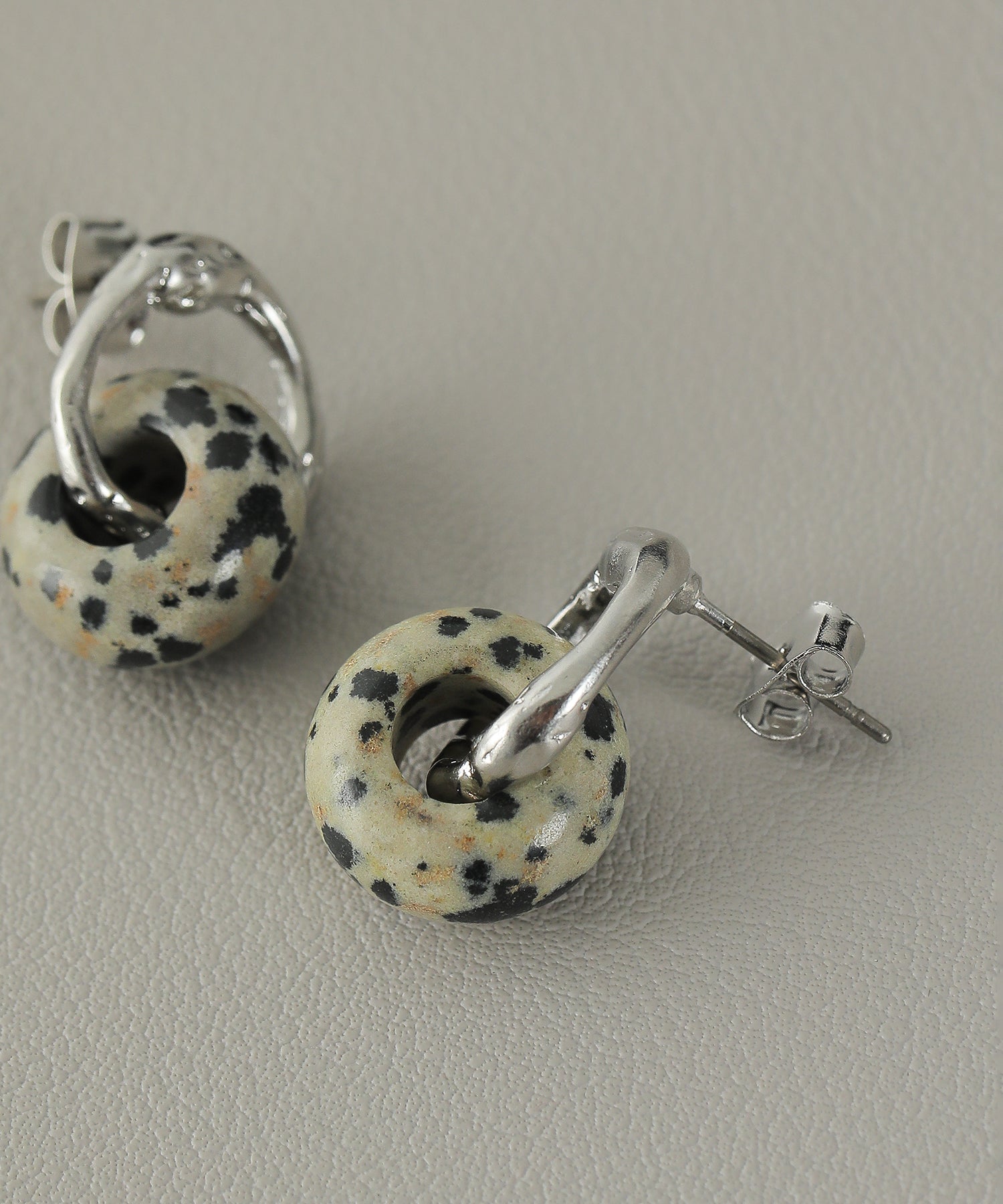 ダルメシアンジャスパー 天然石 ピアス