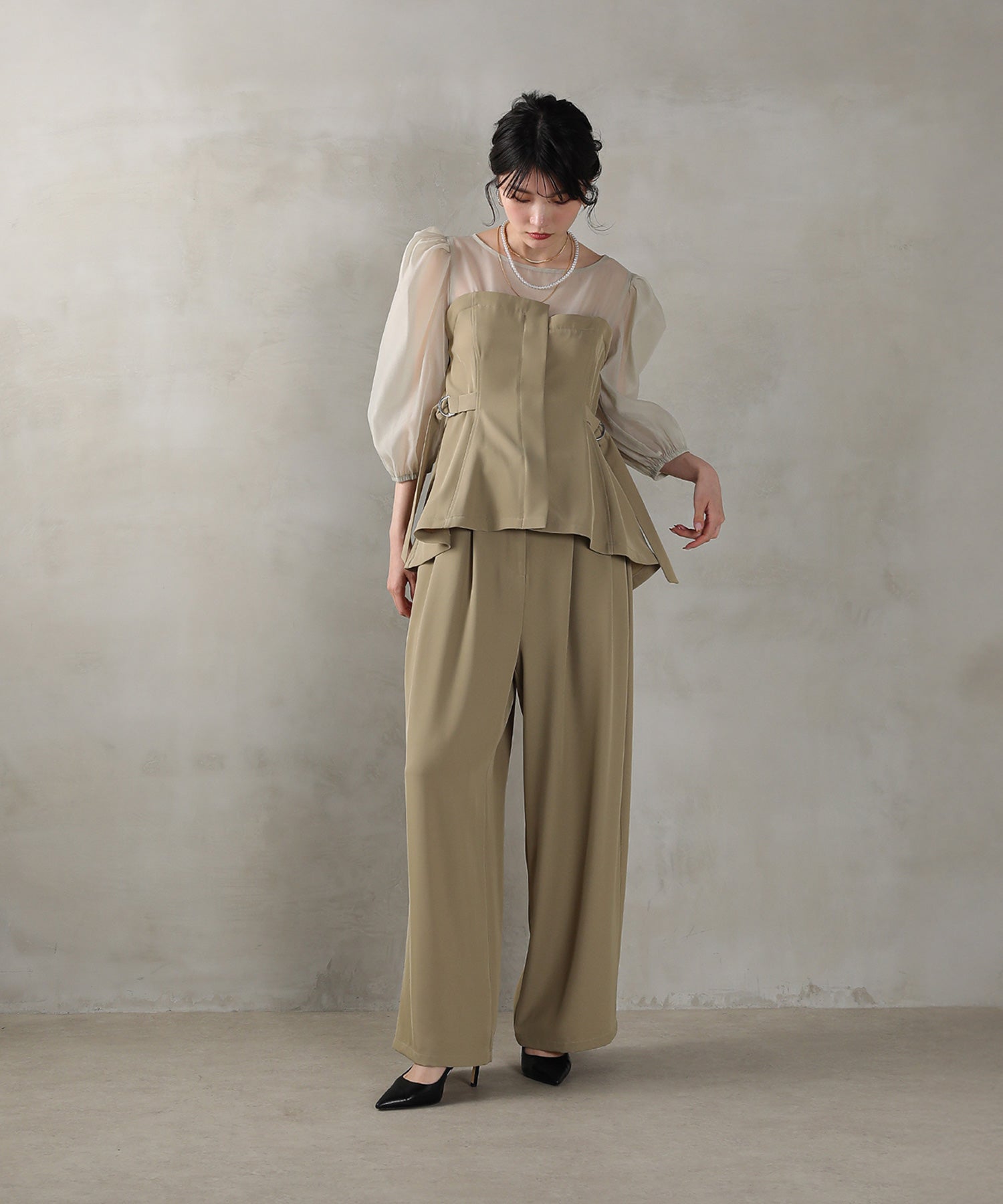 167cm / 着用 M / ベージュ