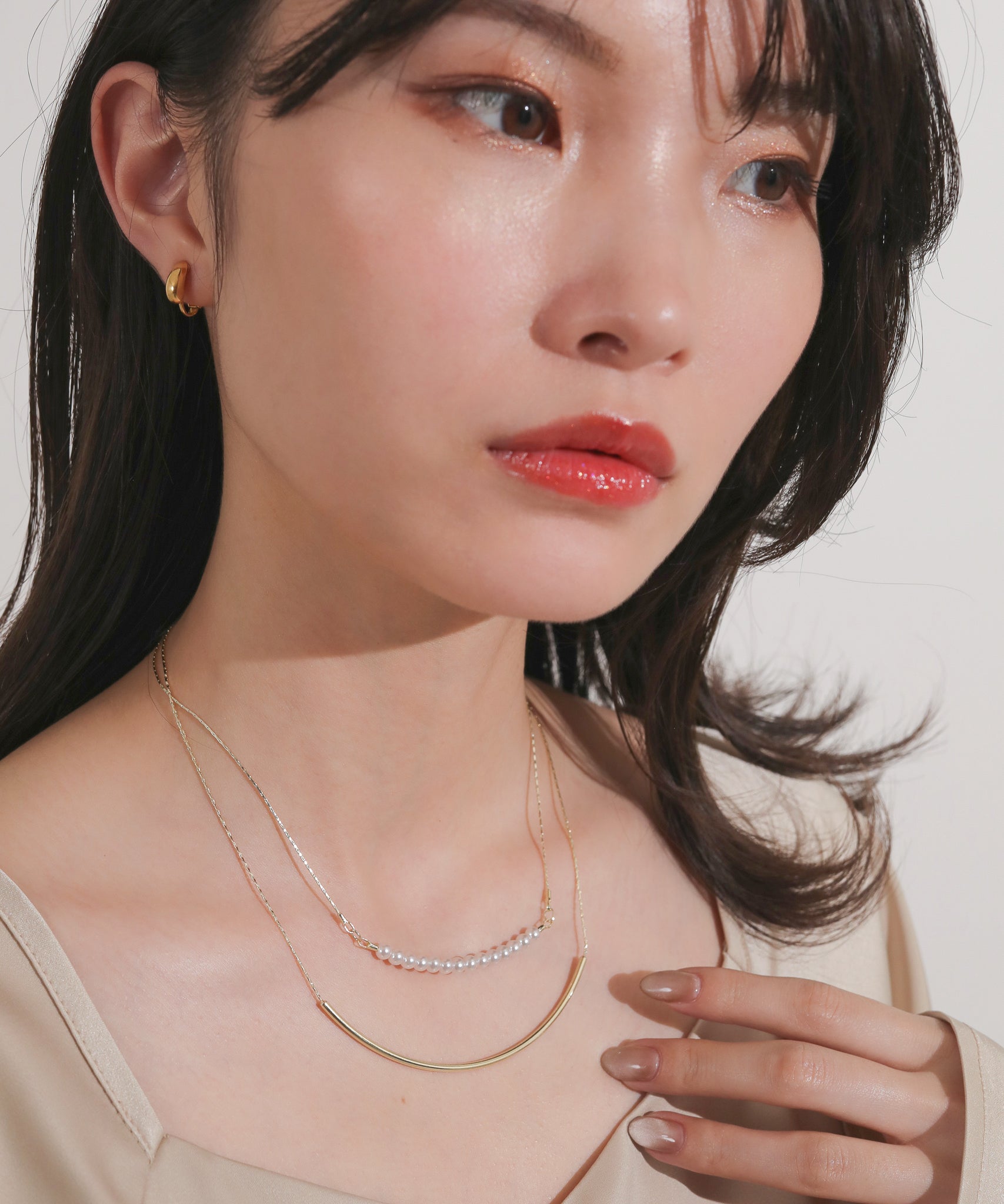 ゴールデンパールレンネックレス シンプルエレガンス ゴールドパールネックレス 【スピード配送