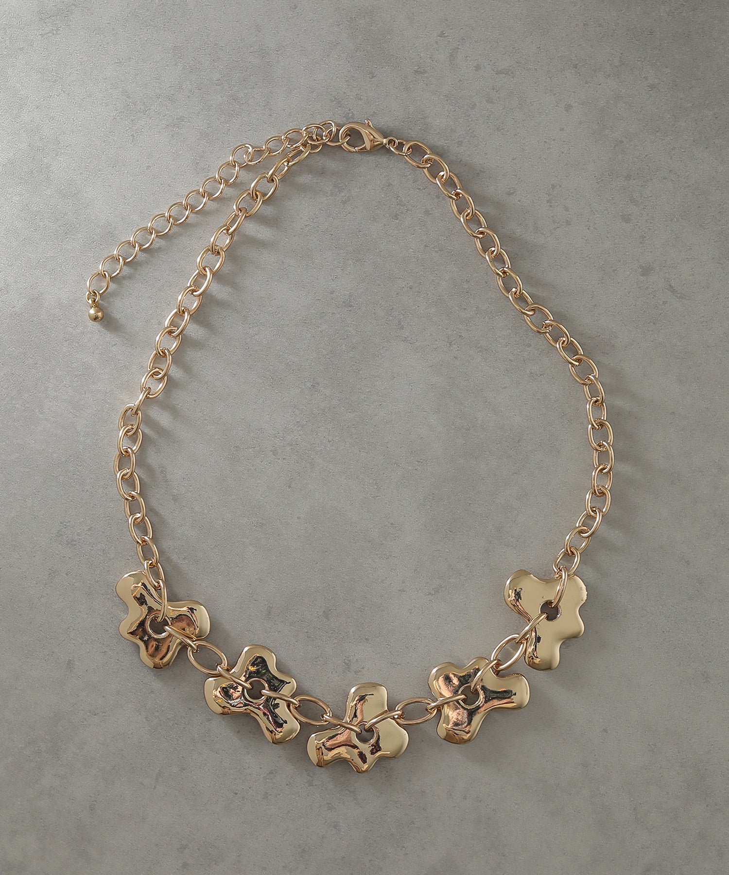 ニュアンス モチーフ オーバルチェーン ネックレス