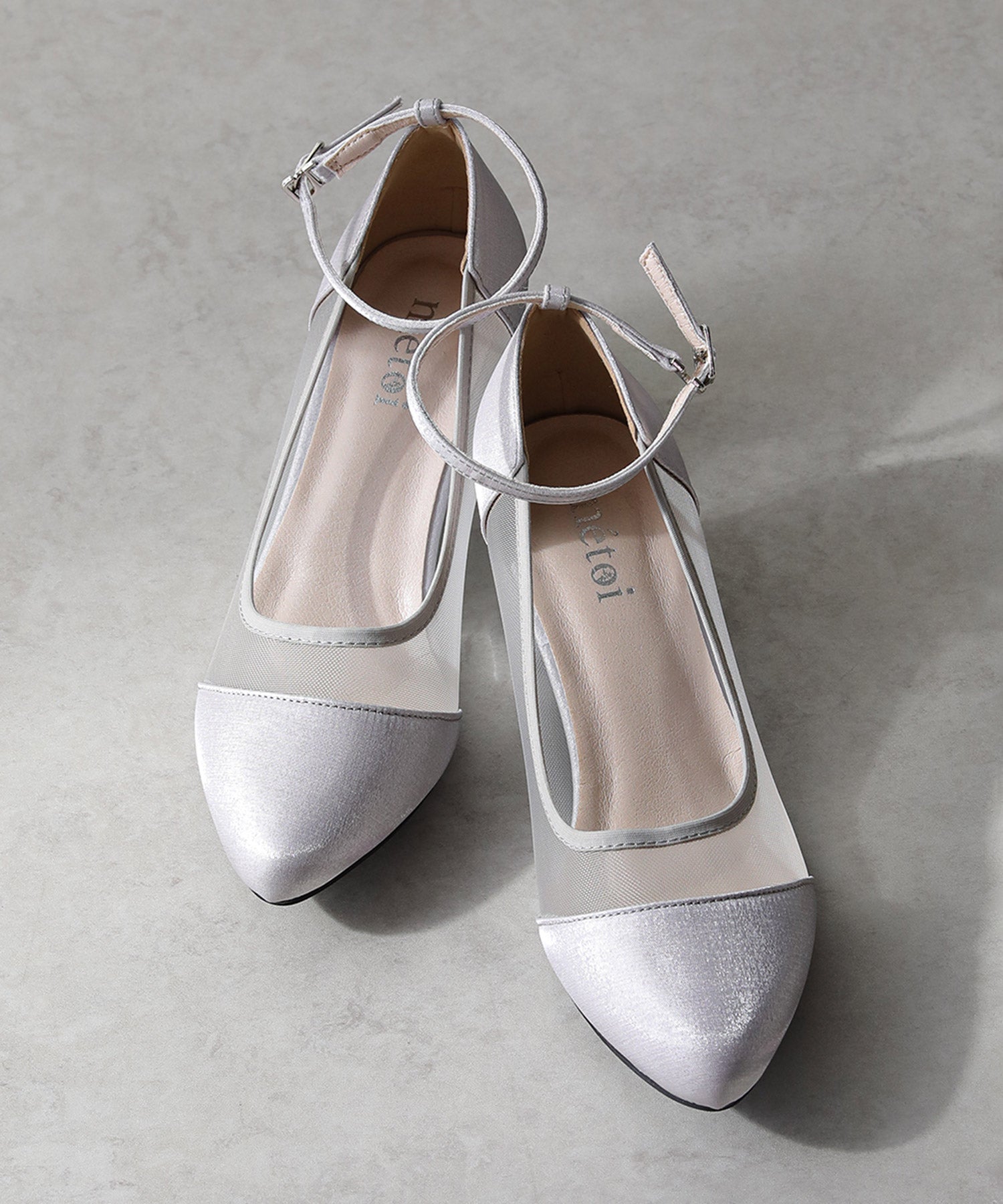 ラメ×シアー グリッター チャンキーヒール パンプス 結婚式 オケージョン